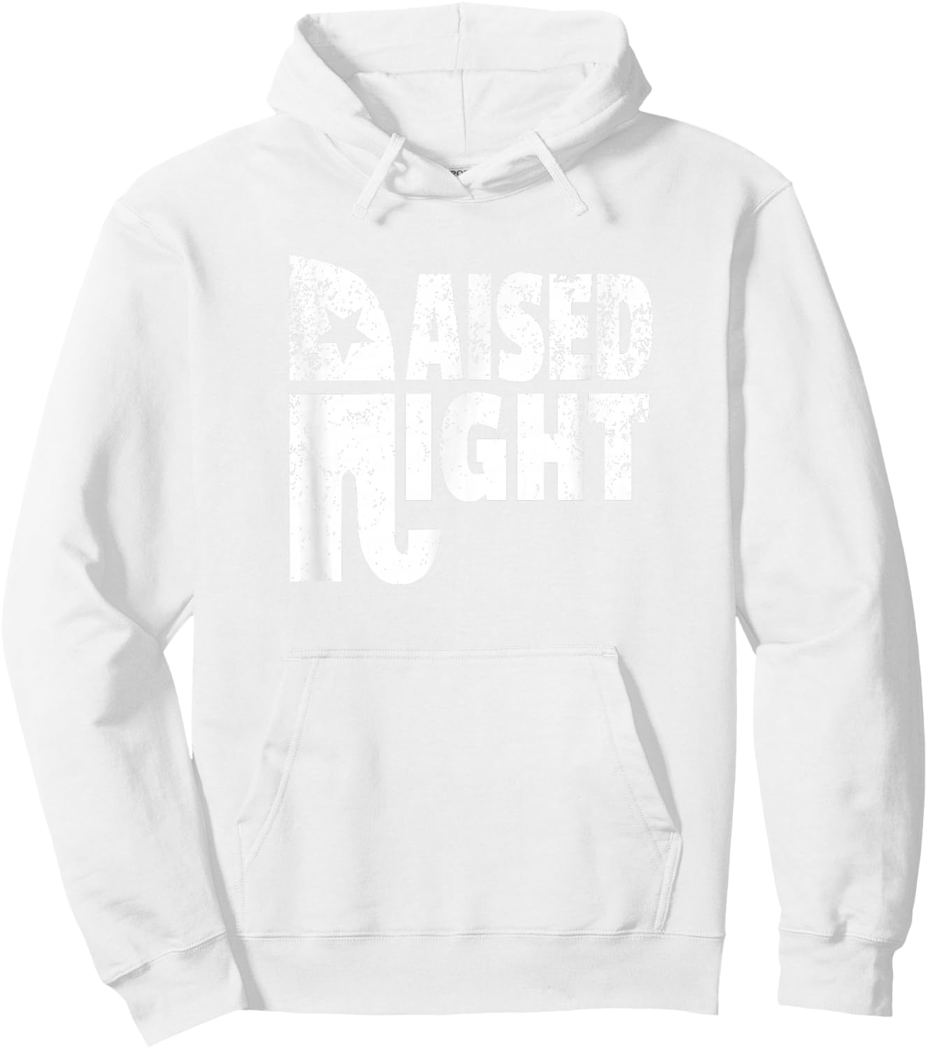 Funny Raised Right Elephant Vote Republican Party Red State Hoodie - Hoodie | White