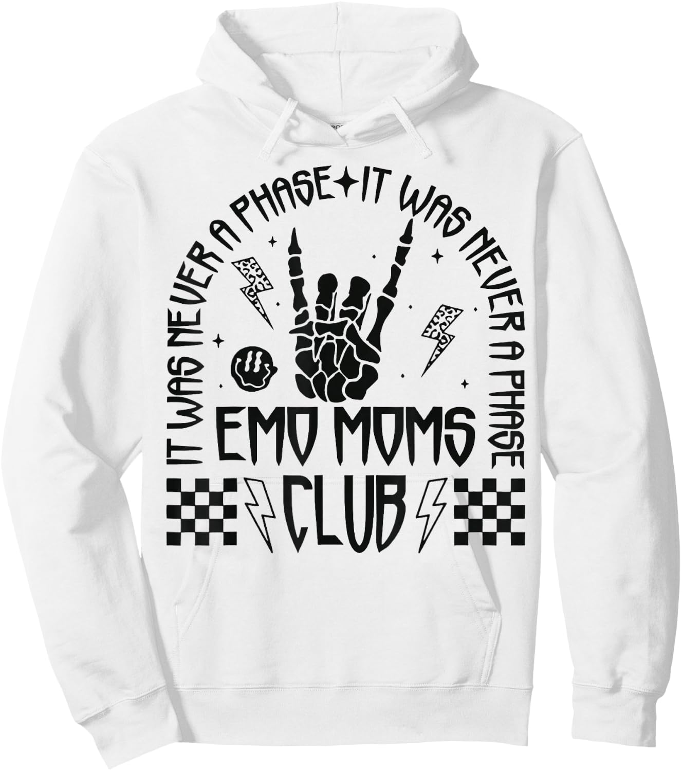 Emo Mom Club It Was Never A Phase Hoodie - Hoodie | White