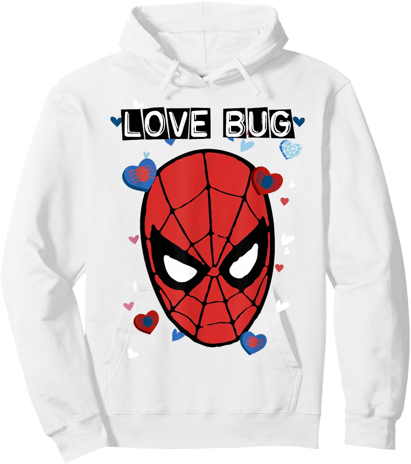 Marvel Valentine's Day Spider-Man Love Bug Portrait Small Hoodie - Hoodie | White