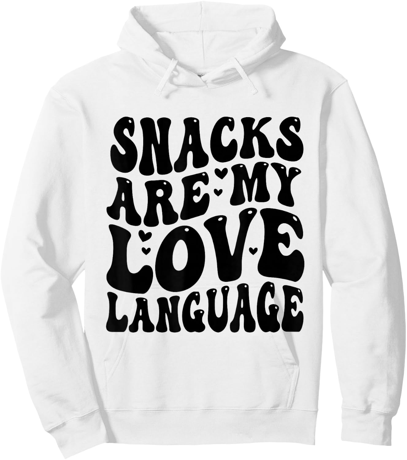 Snacks Are My Love Language Valentine Day Kids Boys Hoodie - Hoodie | White