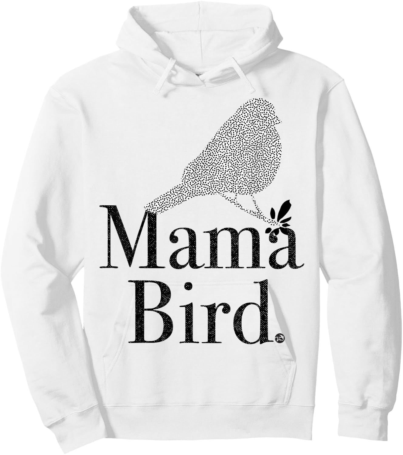 MAMA BIRD - black letters - mom, matching, baby mama, mother Hoodie - Hoodie | White