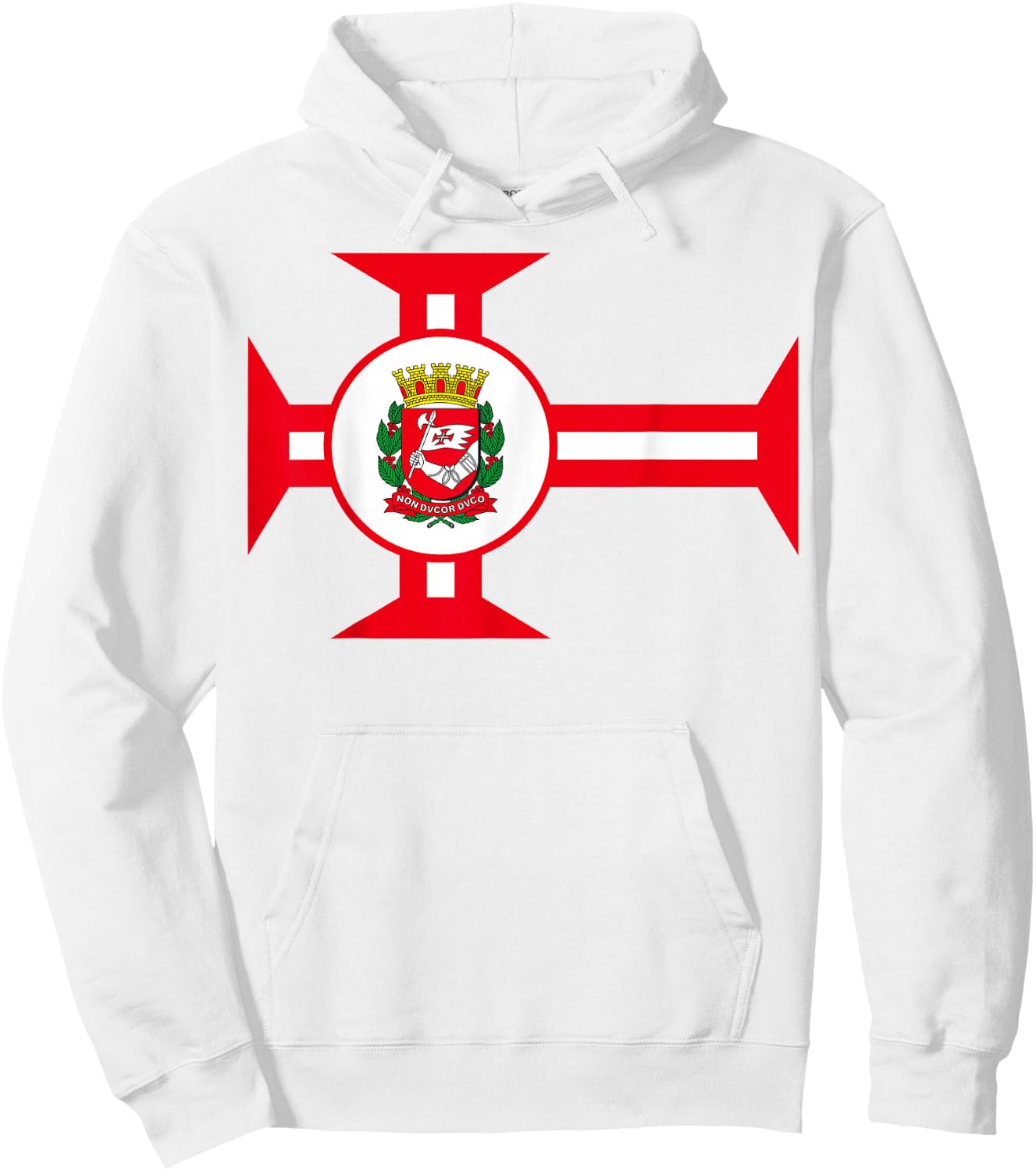 Sao Paulo Brazil Flag Banner Hoodie - Hoodie | White