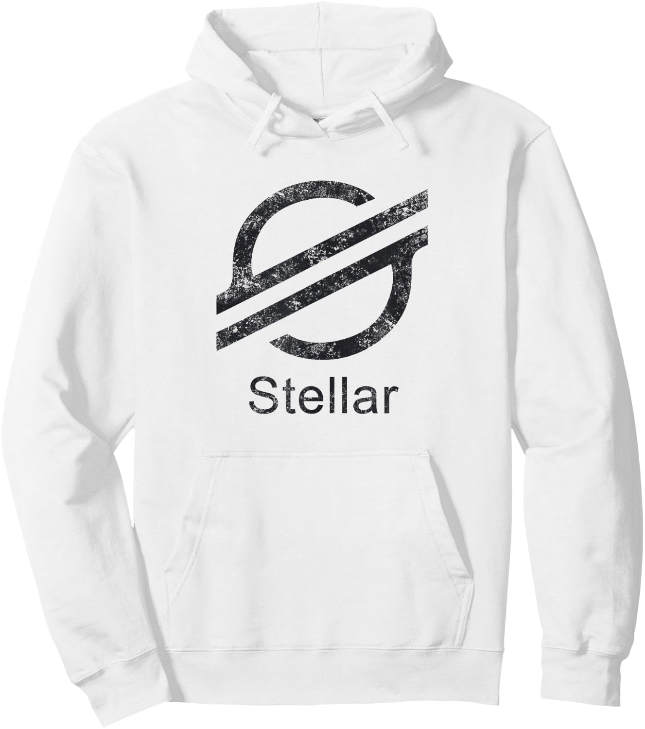 STELLAR LUMENS XLM Crypto Blockchain Token Dark Logo Hoodie - Hoodie | White