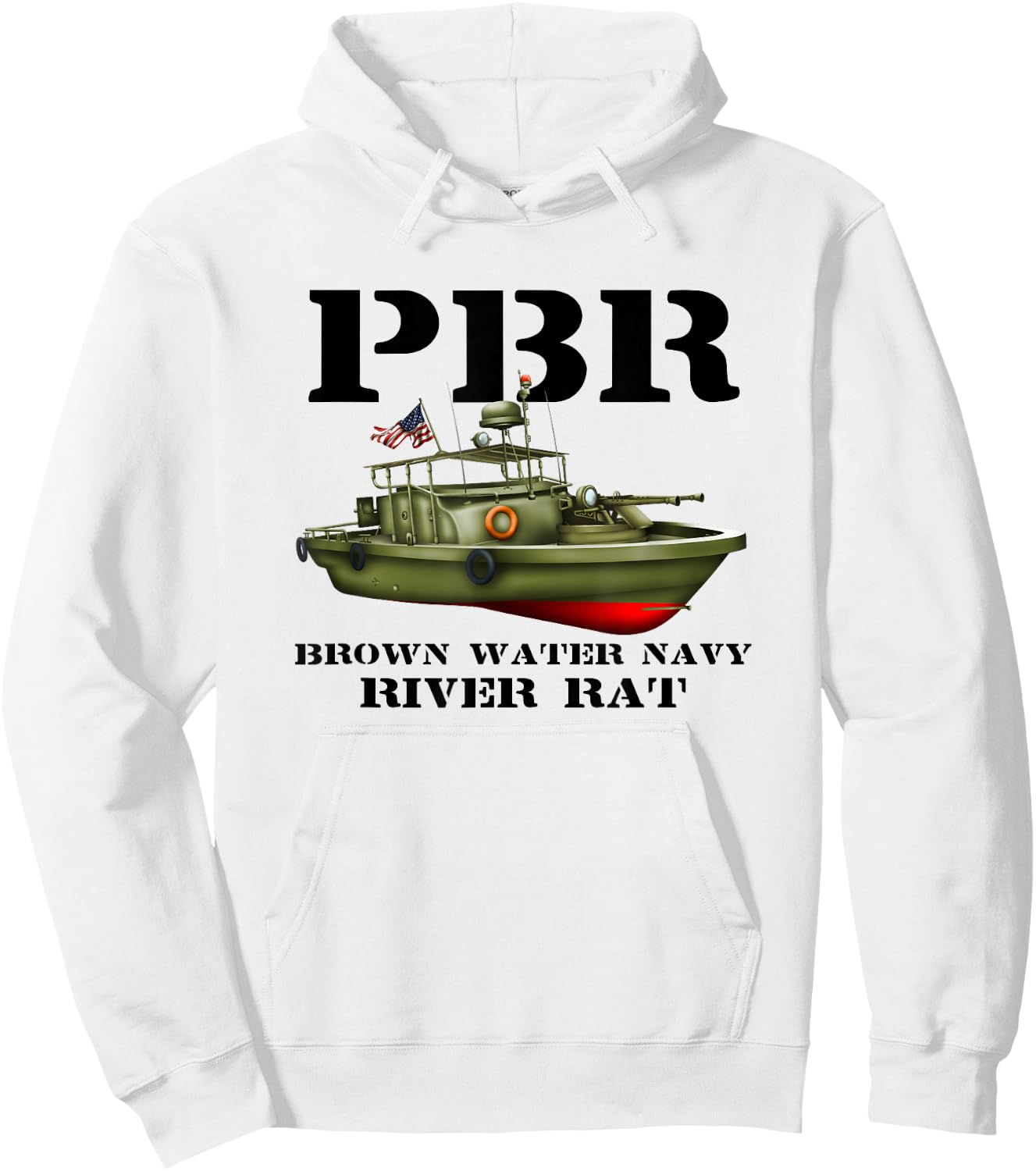 PBR Brown Water Navy Hoodie - Hoodie | White
