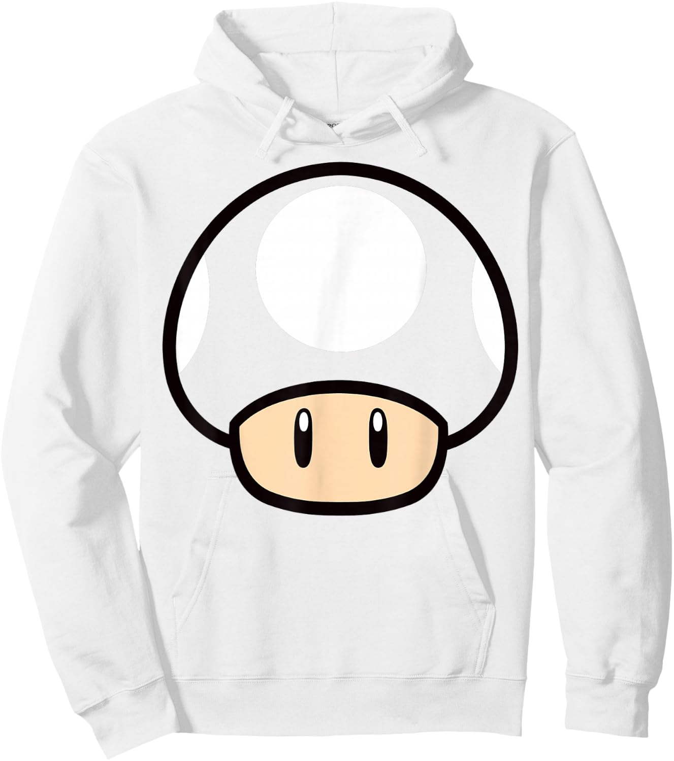 Super Mario Mushroom Large Face Hoodie - Hoodie | White