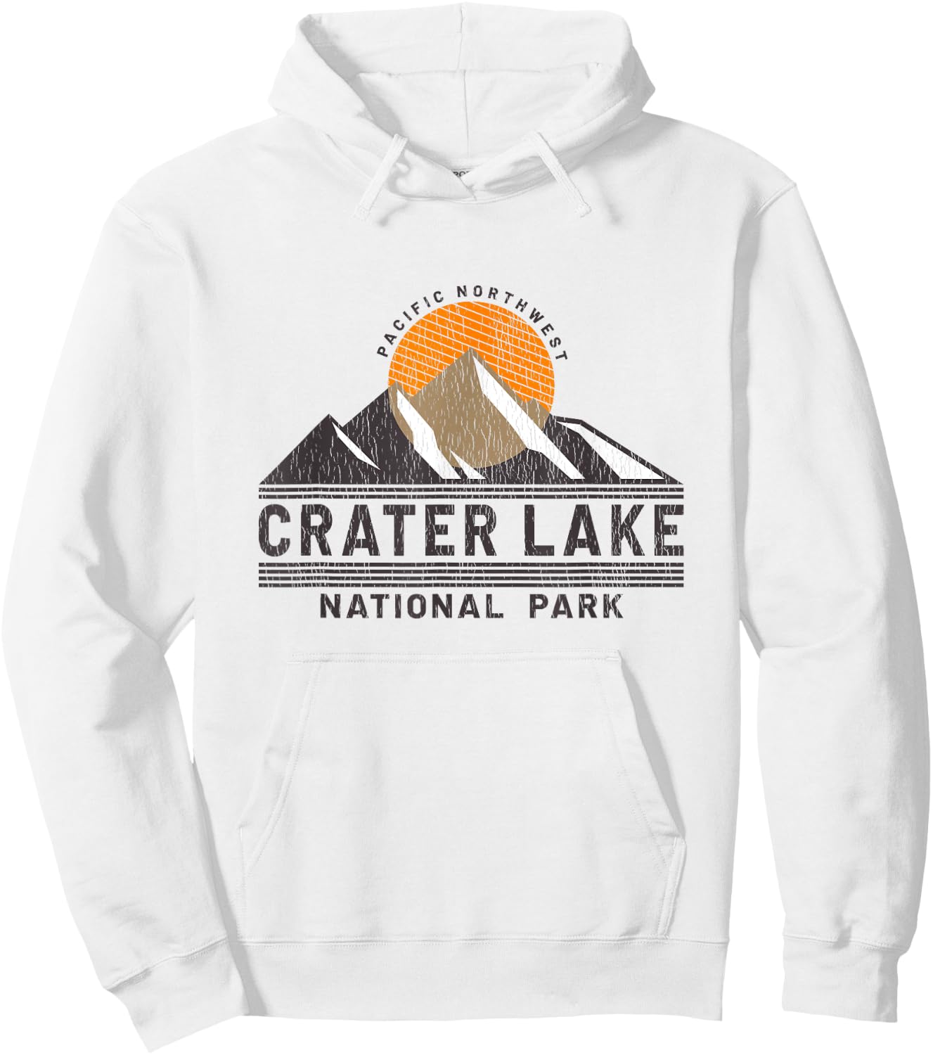 Retro Crater Lake National Park - Pacific Northwest Souvenir Hoodie - Hoodie | White