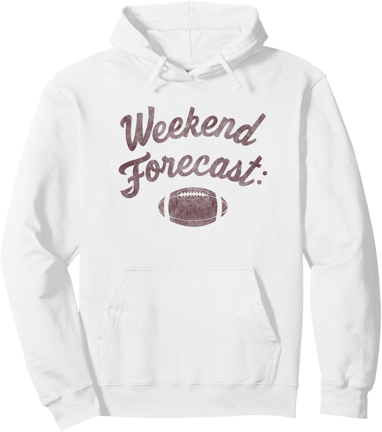 Fifth Sun Weekend Forecast Football Stamp Hoodie - Hoodie | White