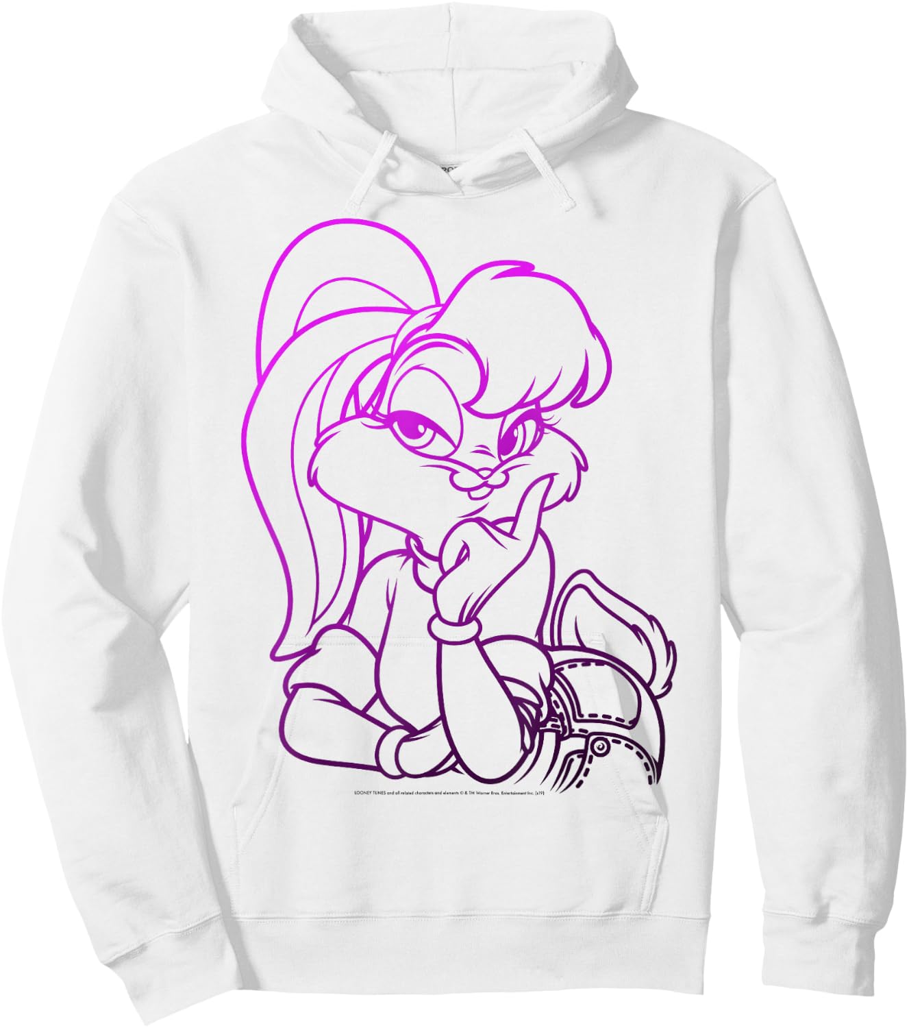 Looney Tunes Lola Bunny Gradient Outline Hoodie - Hoodie | White