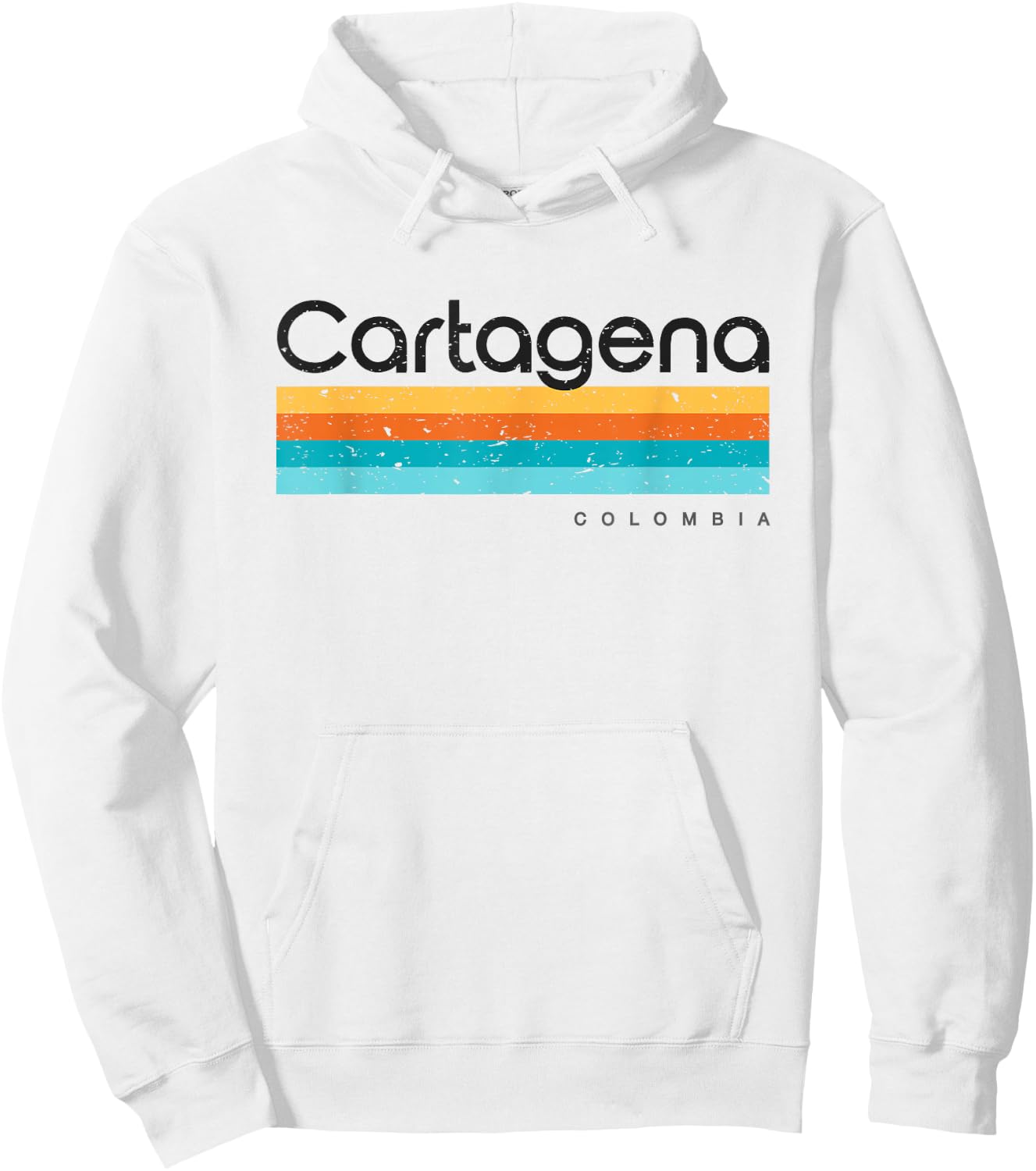 Vintage Cartagena Colombia Retro Design Hoodie - Hoodie | White