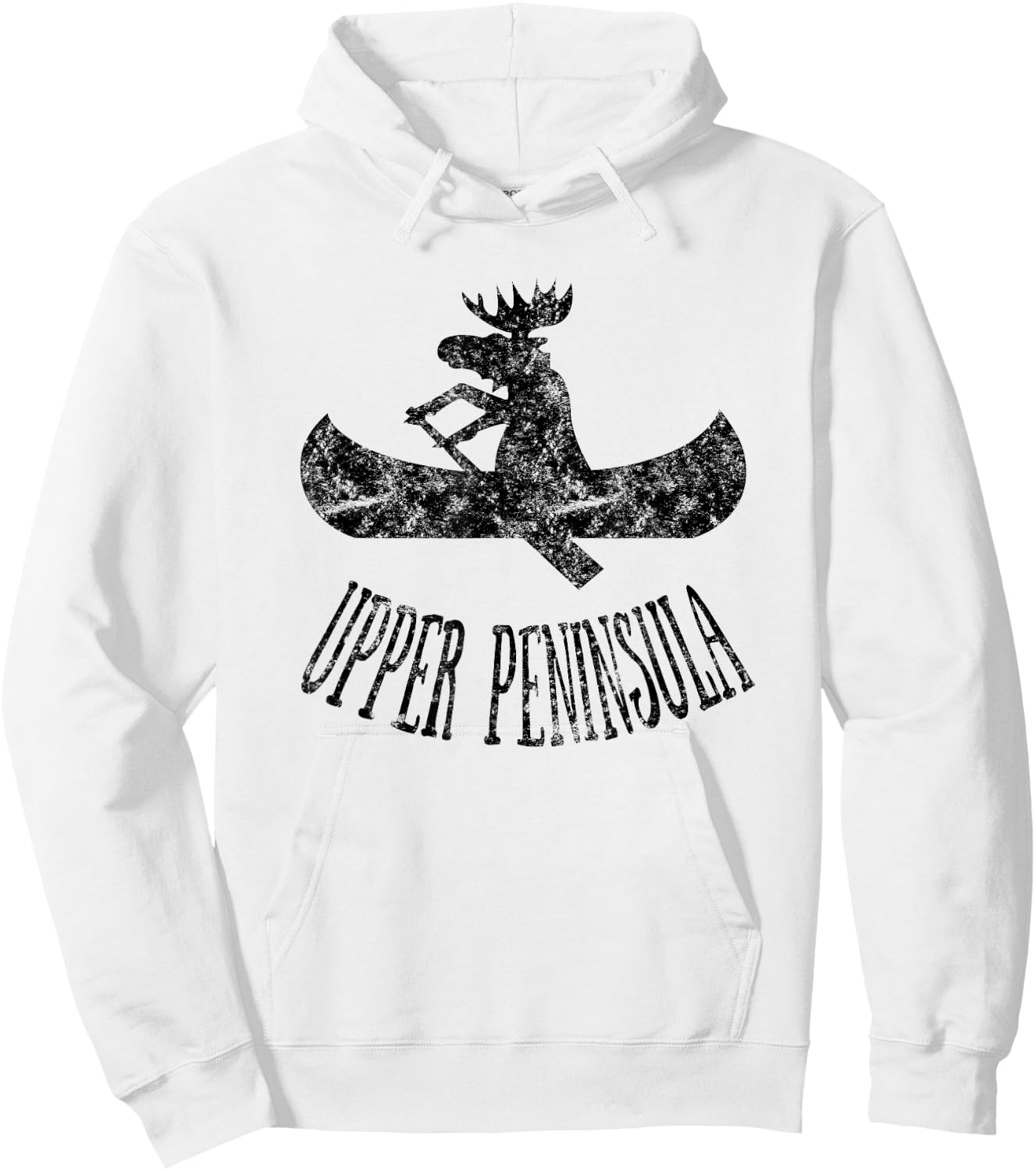 Upper Peninsula Moose Shirt Michigan Moose Gift Hoodie - Hoodie | White