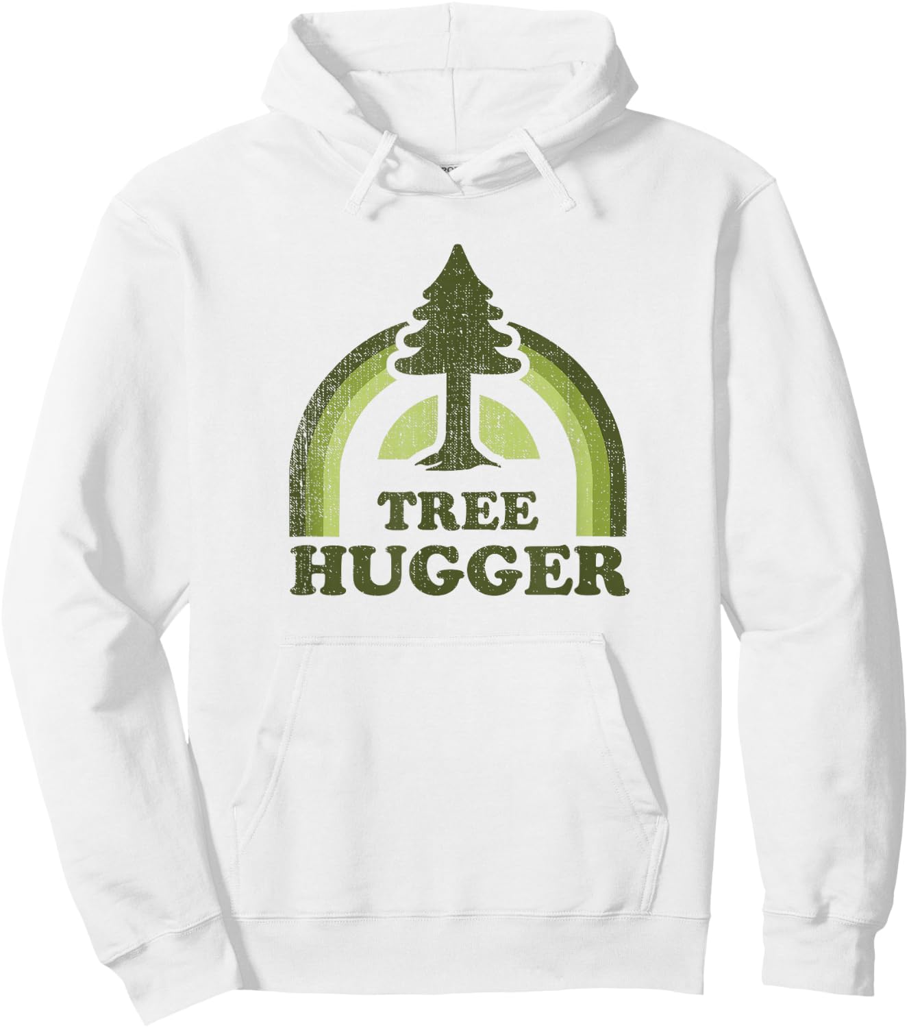 Tree Hugger Retro Vintage Environmental Nature Lover Hoodie - Hoodie | White