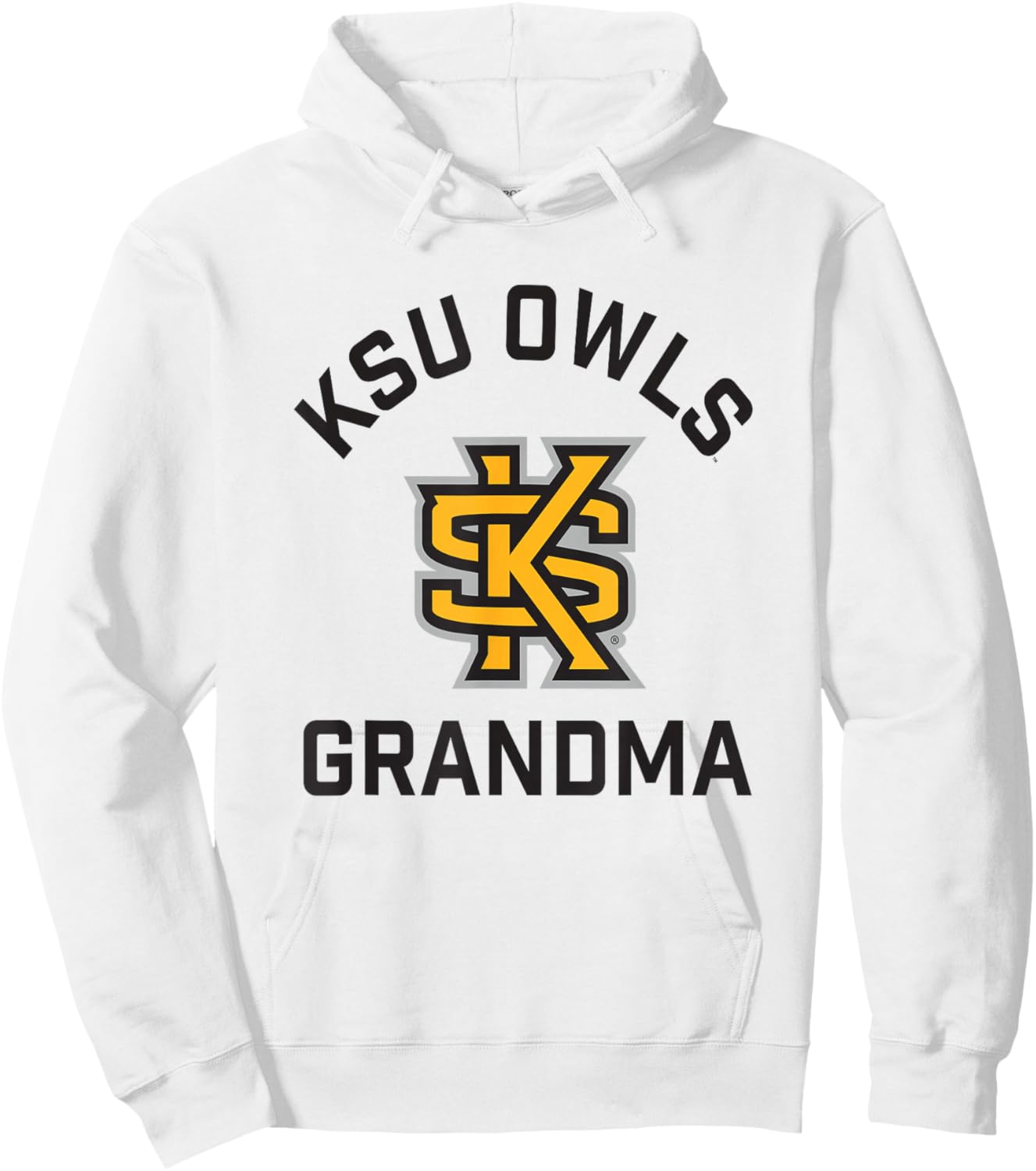 Kennesaw State University Owls Arched Grandma Hoodie - Hoodie | White