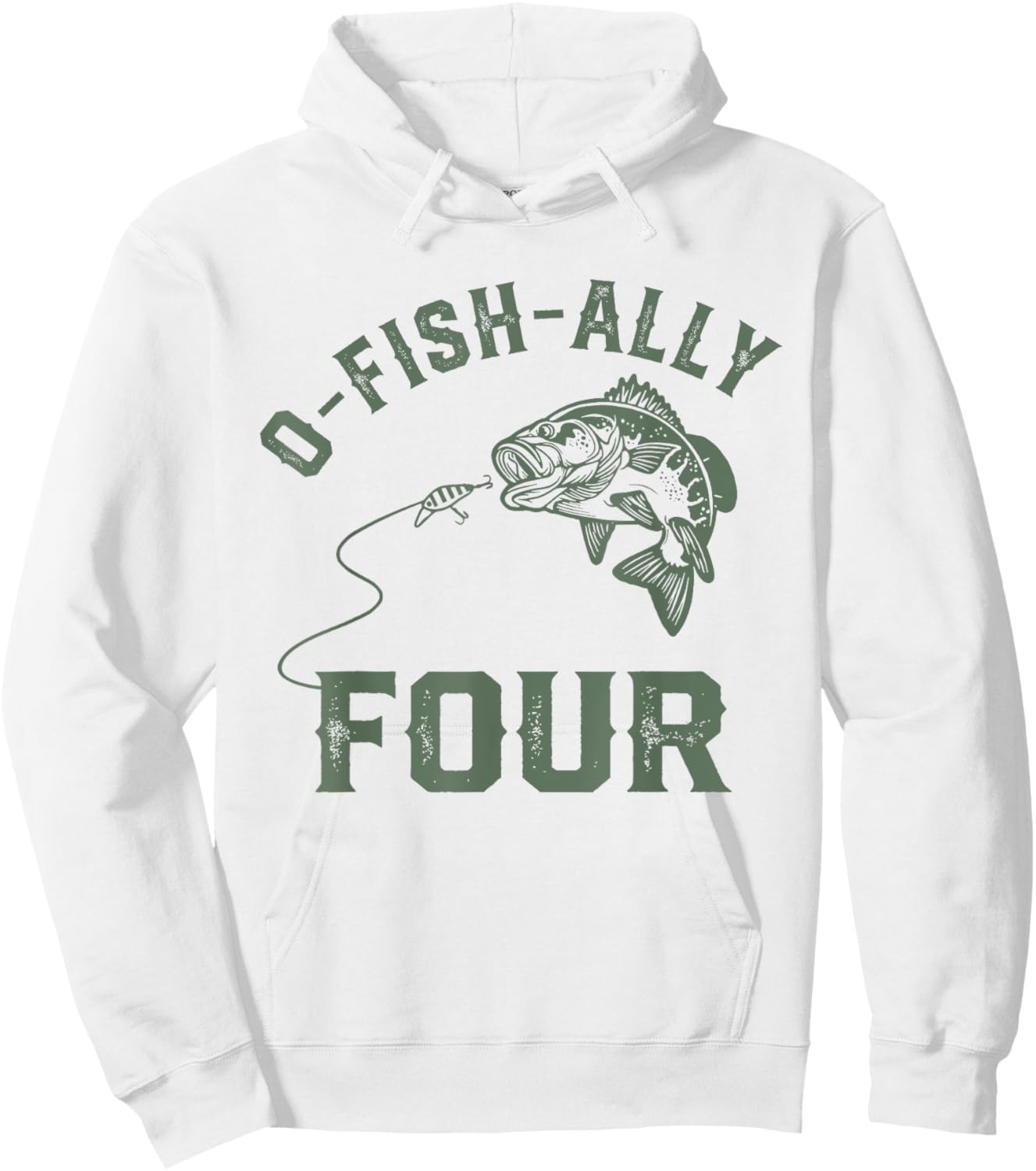 O-fish-ally Four Birthday Decorations 4th Birthday Boy Hoodie - Hoodie | White