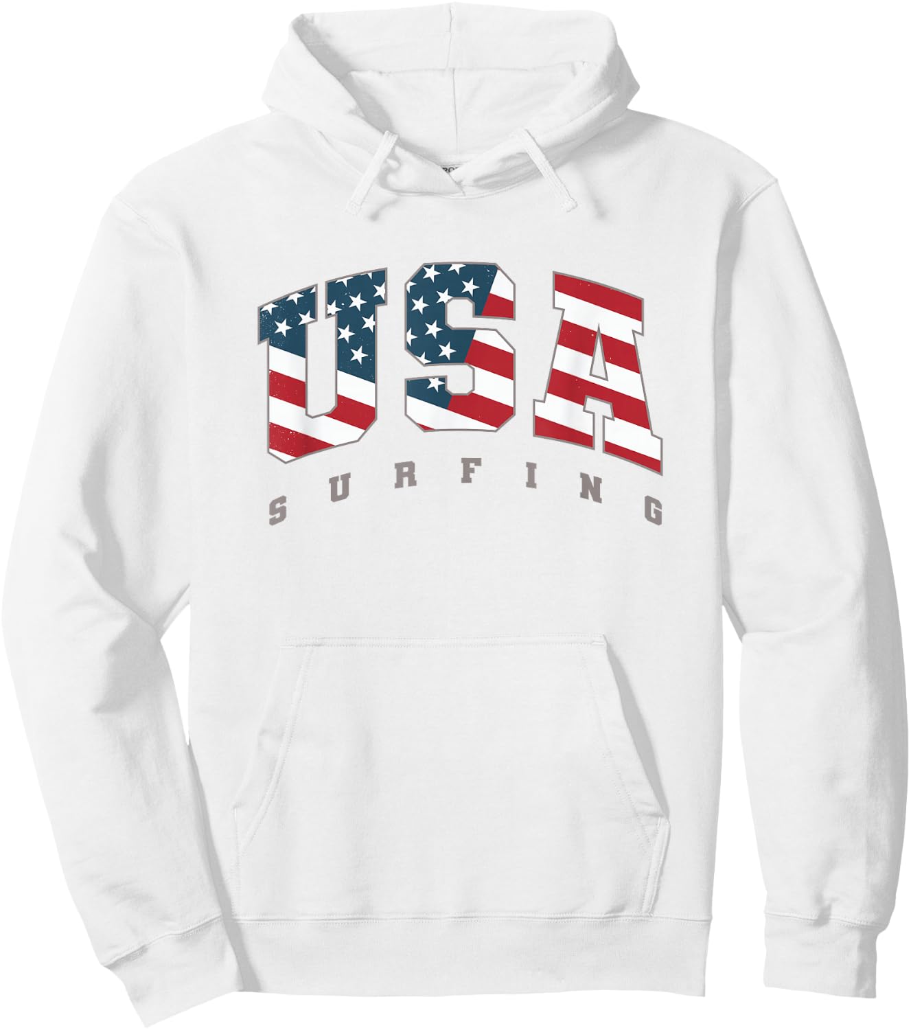 USA Flag Team Surf Support Athlete Surfing Women Kids Men Hoodie - Hoodie | White