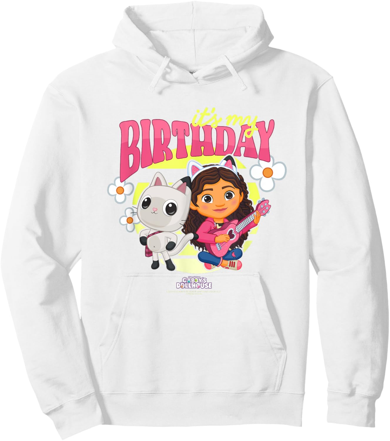 DreamWorks Gabby's Dollhouse Birthday It's My Birthday Logo Hoodie - Hoodie | White
