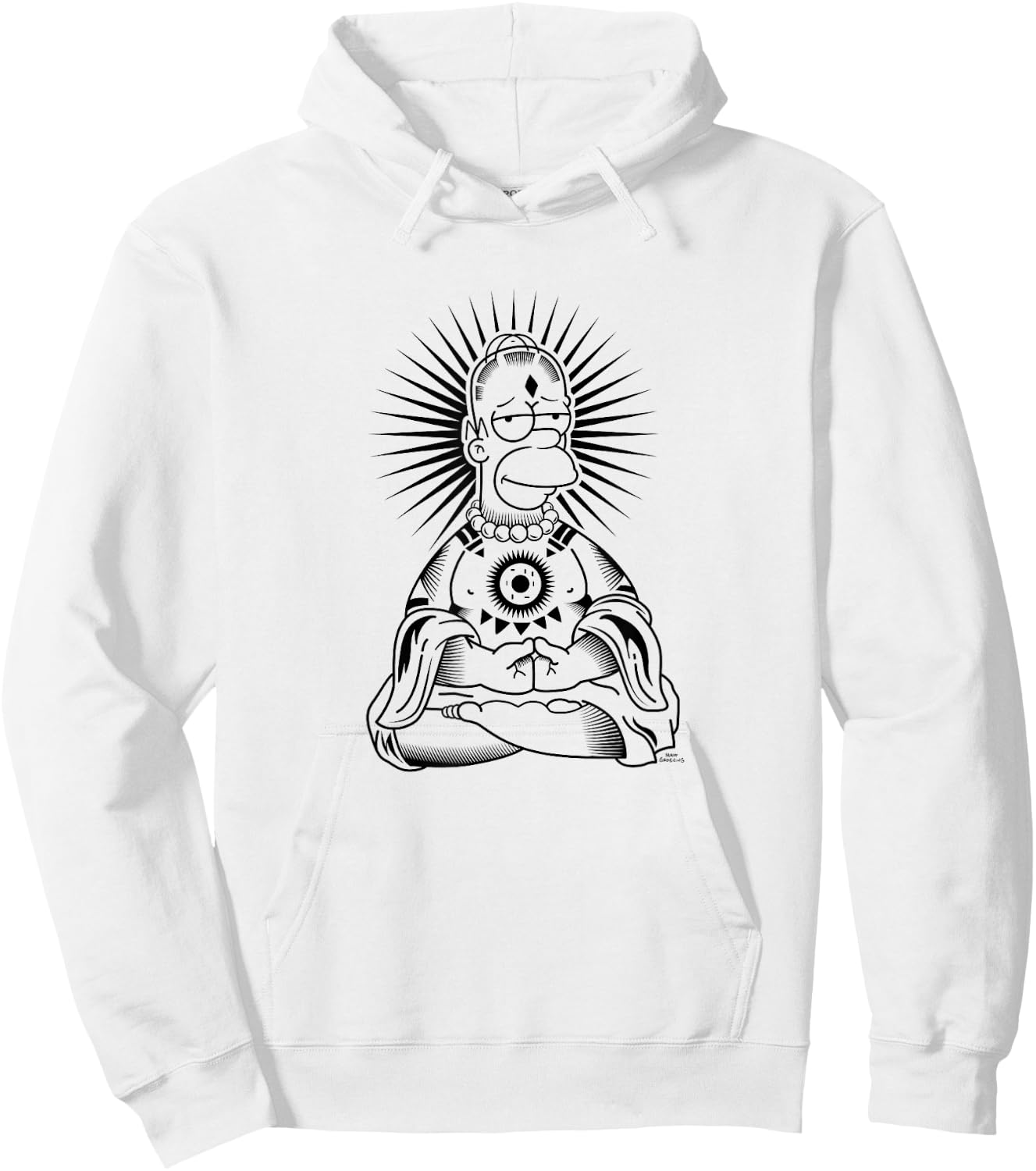 The Simpsons Zen Homer C2 Hoodie - Hoodie | White