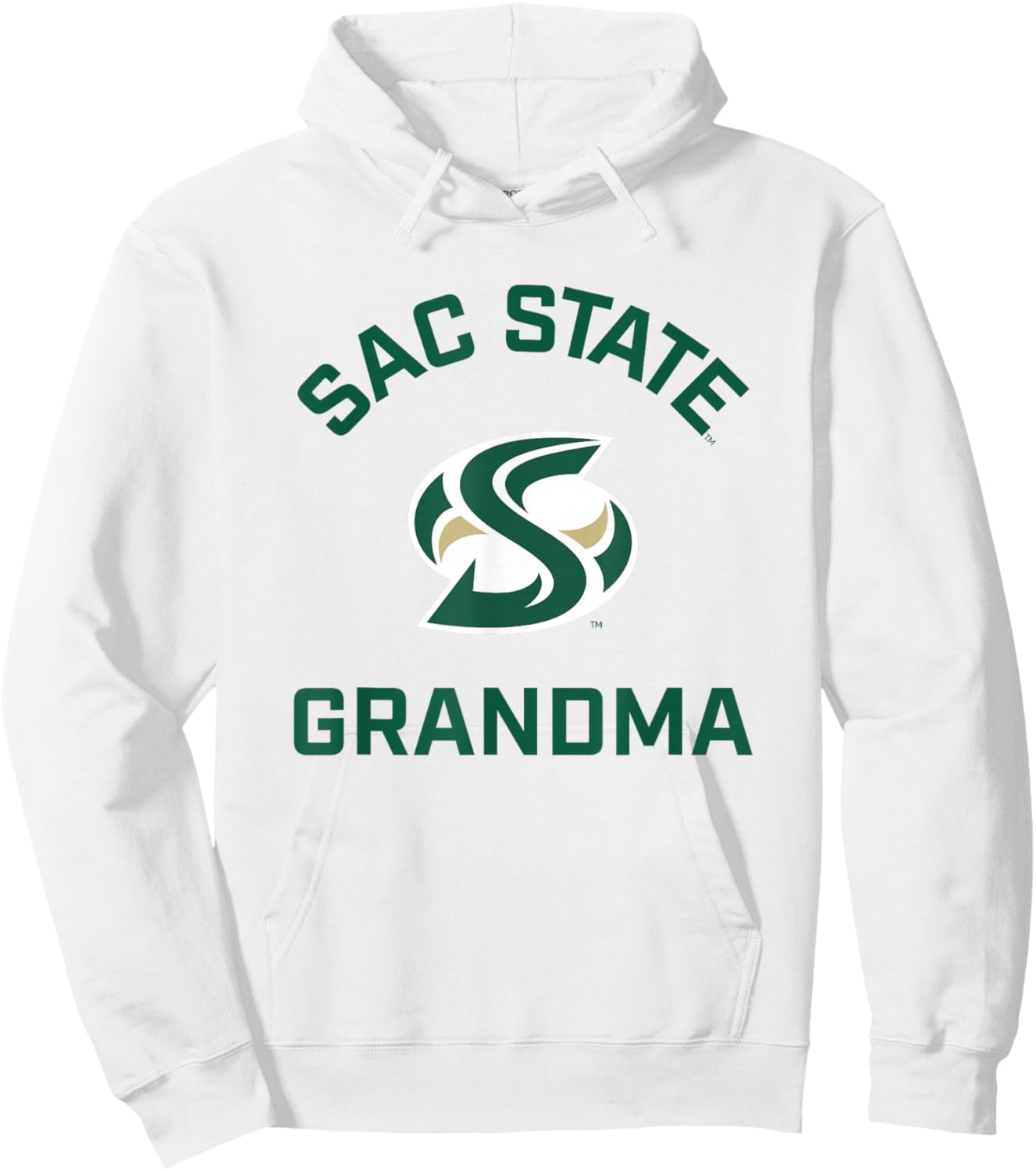 Sacramento State CSUS Hornets Arched Grandma Hoodie - Hoodie | White