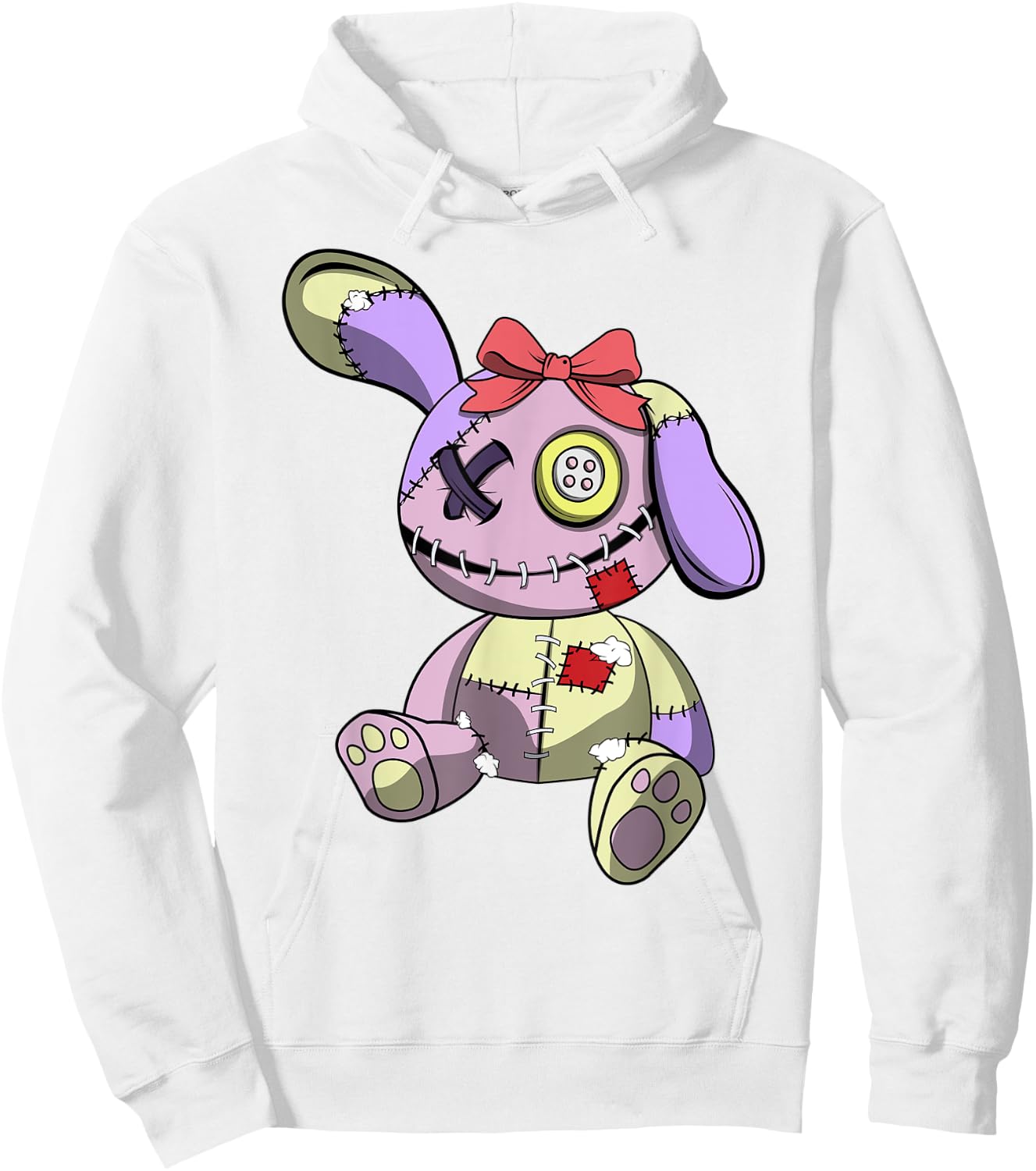 Japanese Kawaii Pastel Goth Cute Creepy Teddy Bear - Creepy Hoodie - Hoodie | White