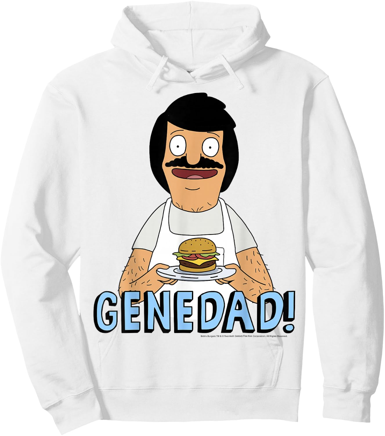 Bob's Burgers Gene Dad Portrait Hoodie - Hoodie | White