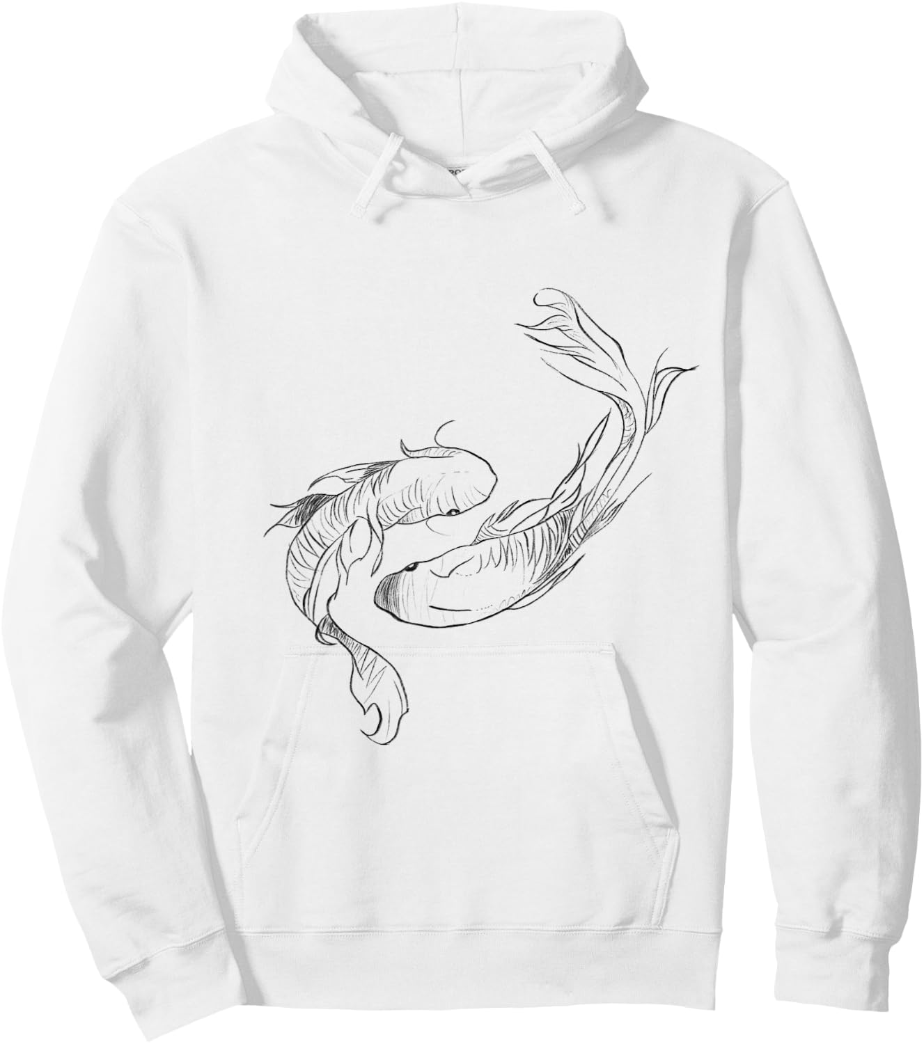 Koi Ying Yang floating Nishikigoi Koi carp fish lover Hoodie - Hoodie | White