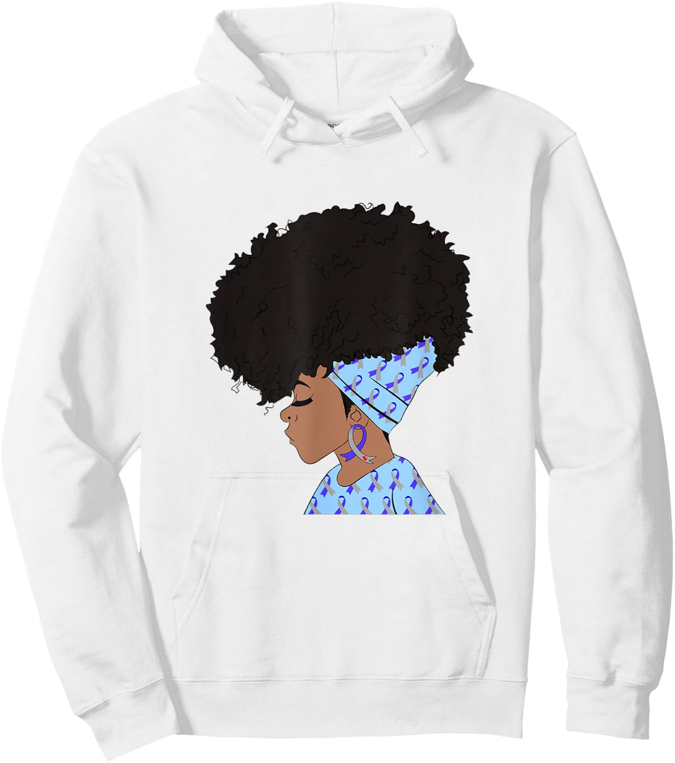 Black Women Diabetes Awareness African American Hoodie - Hoodie | White
