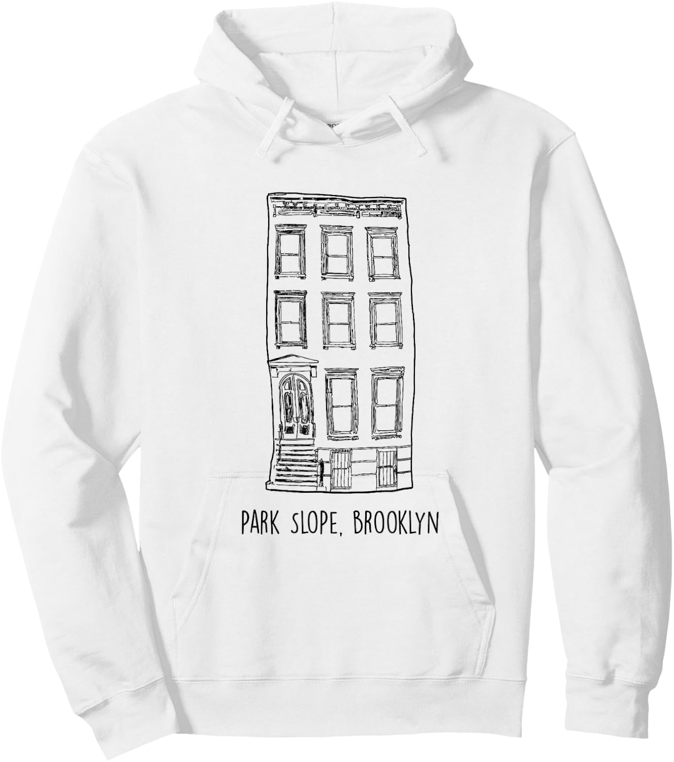 Park Slope Brooklyn Brownstone Hoodie - Hoodie | White