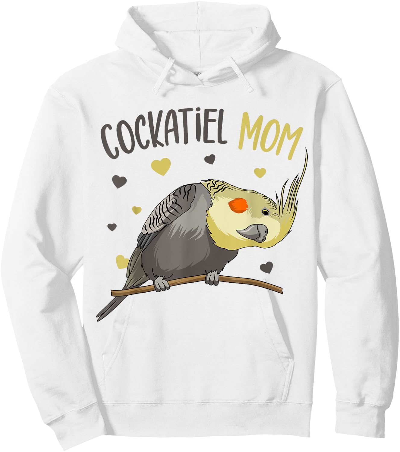 Cockatiel Mom Funny Bird Lover Women Hoodie - Hoodie | White