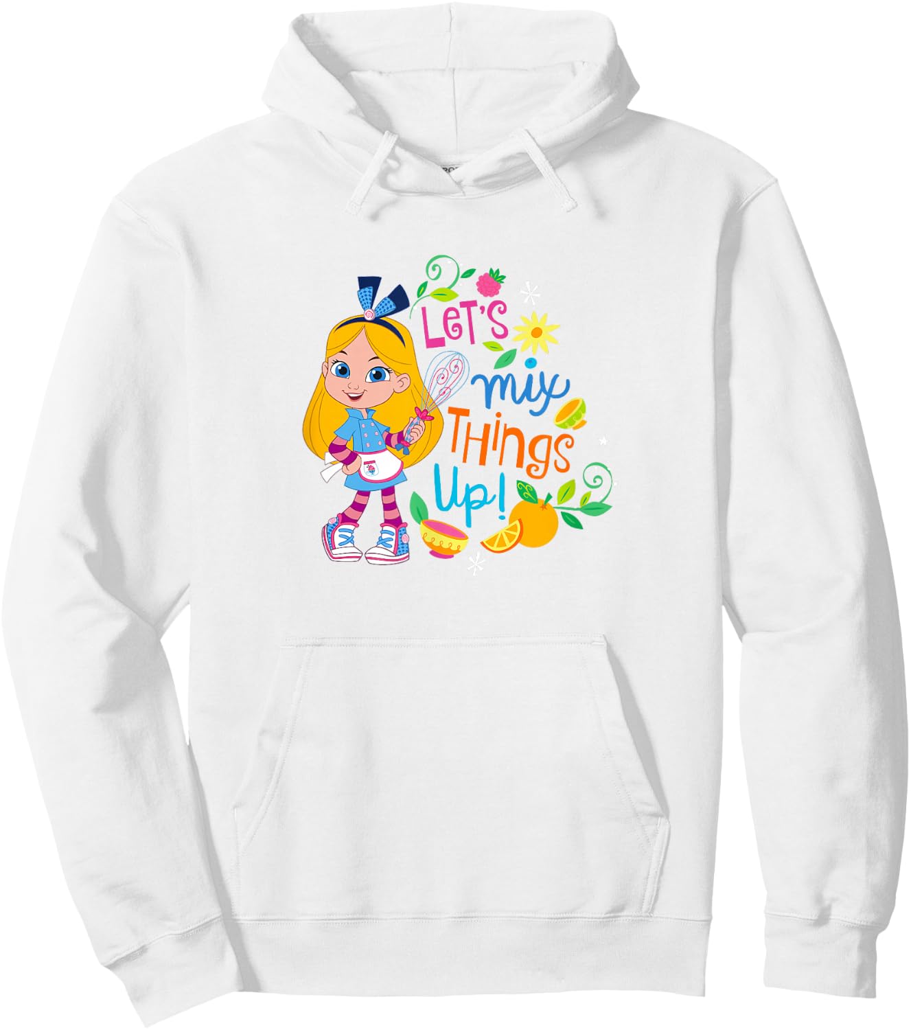 Disney Alice's Wonderland Bakery Let's Mix Things Up! Logo Hoodie - Hoodie | White