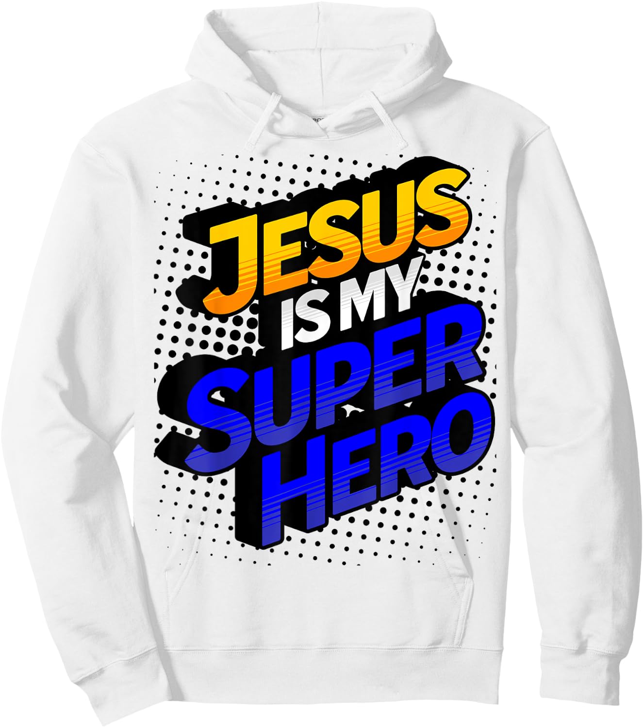 Jesus Is My Superhero Comic Book Christian Hoodie - Hoodie | White