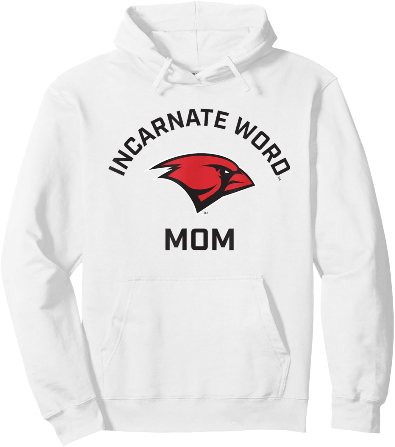 University of the Incarnate Word UIW Cardinals Arched Mom Hoodie - Hoodie | White