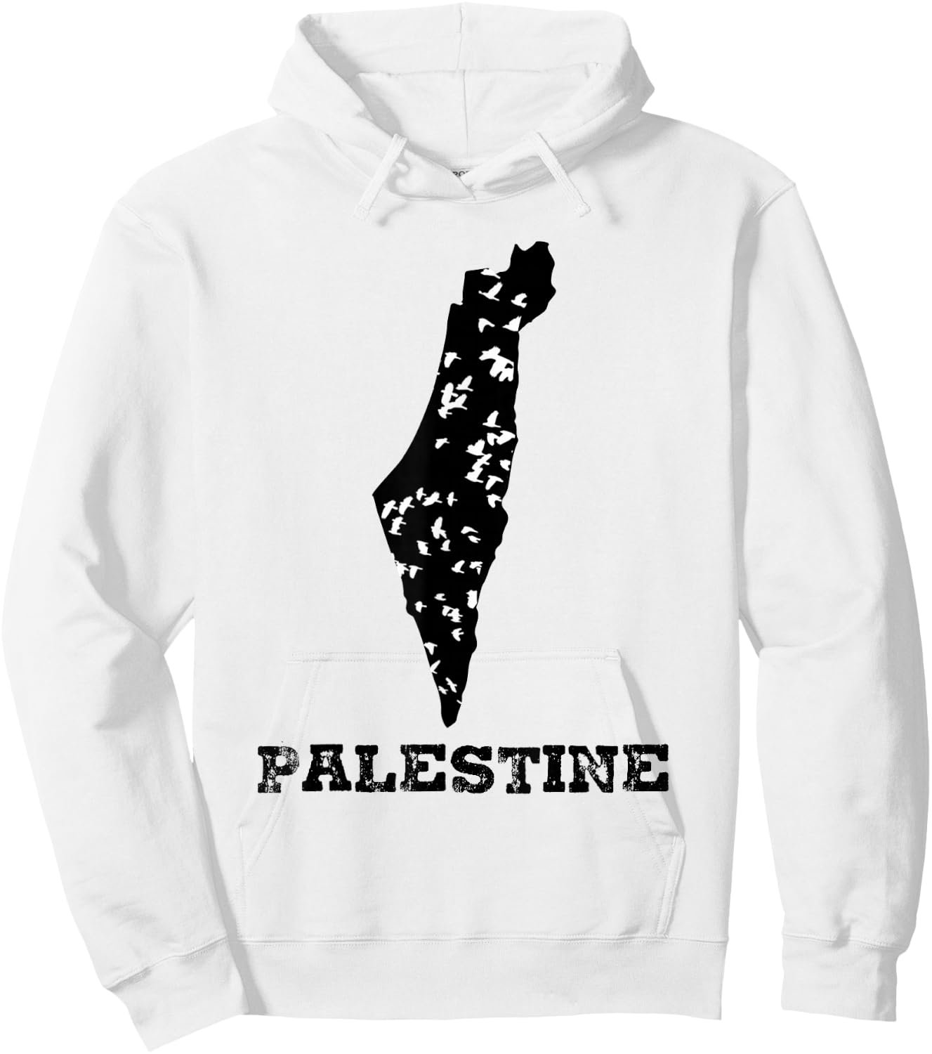 Palestine map Palestinian country Hoodie - Hoodie | White