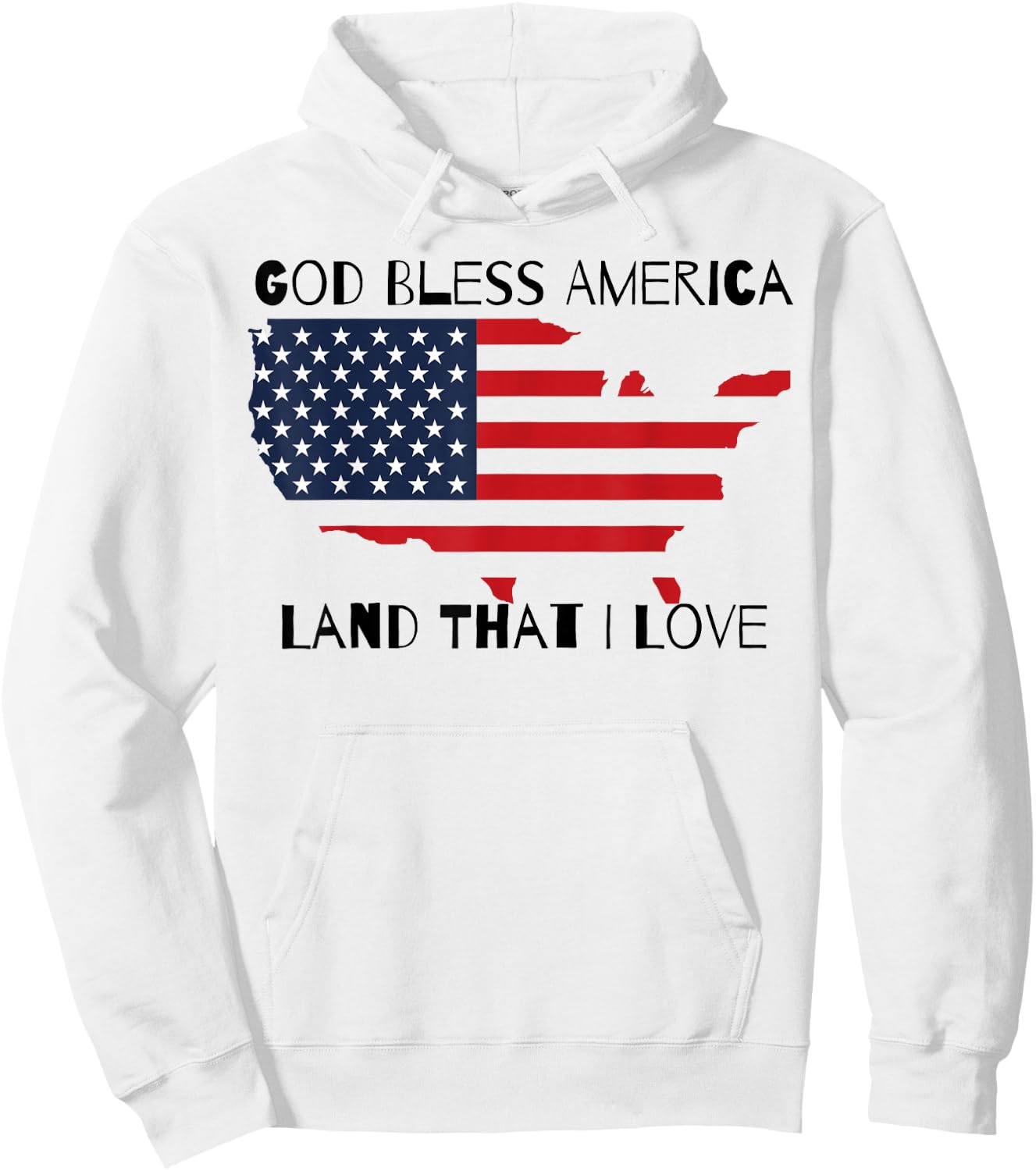 God Bless America USA Hoodie - Hoodie | White