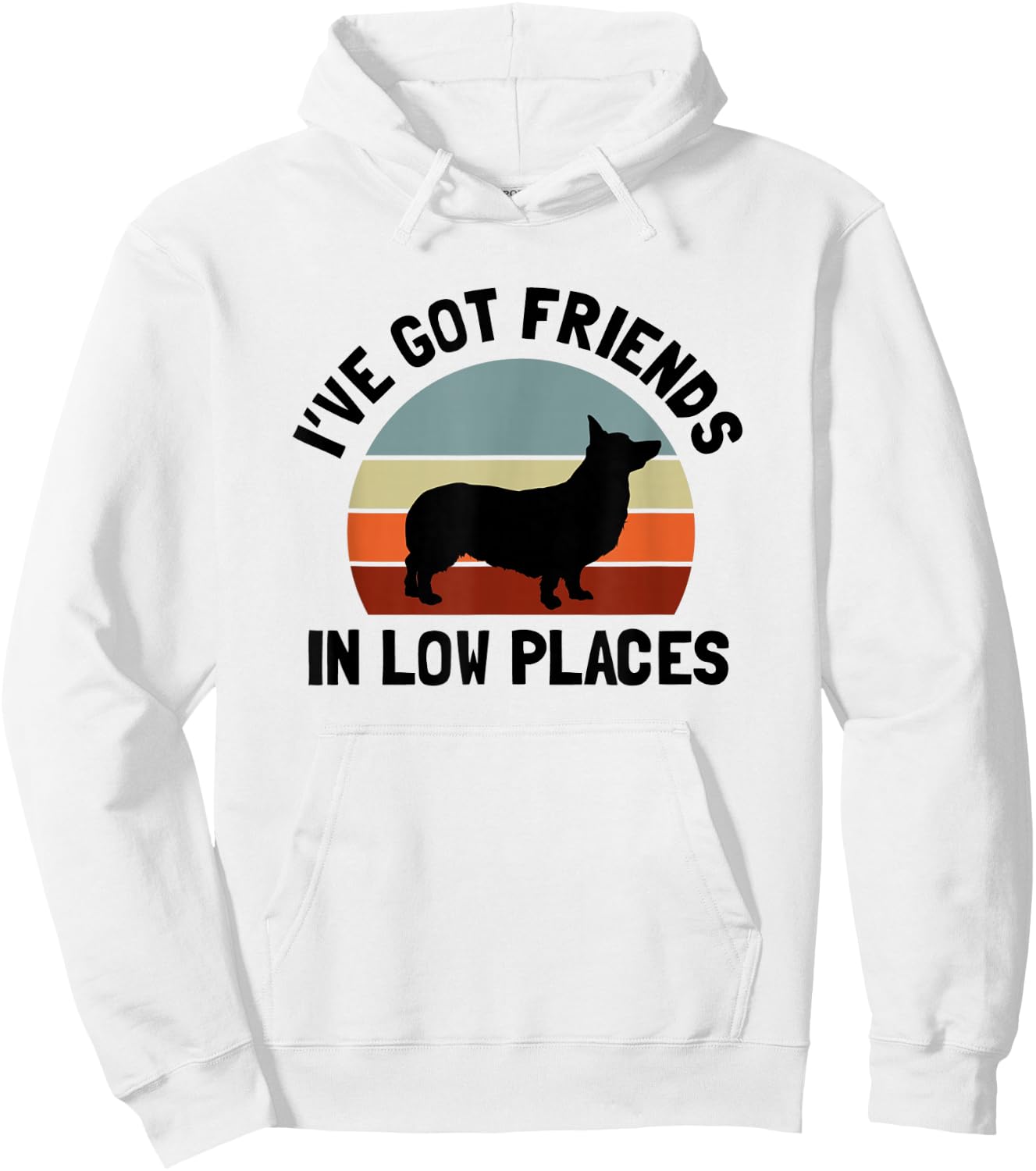 Ive Got Friends In Low Places Welsh Corgi Dog Lover Men Women Hoodie - Hoodie | White