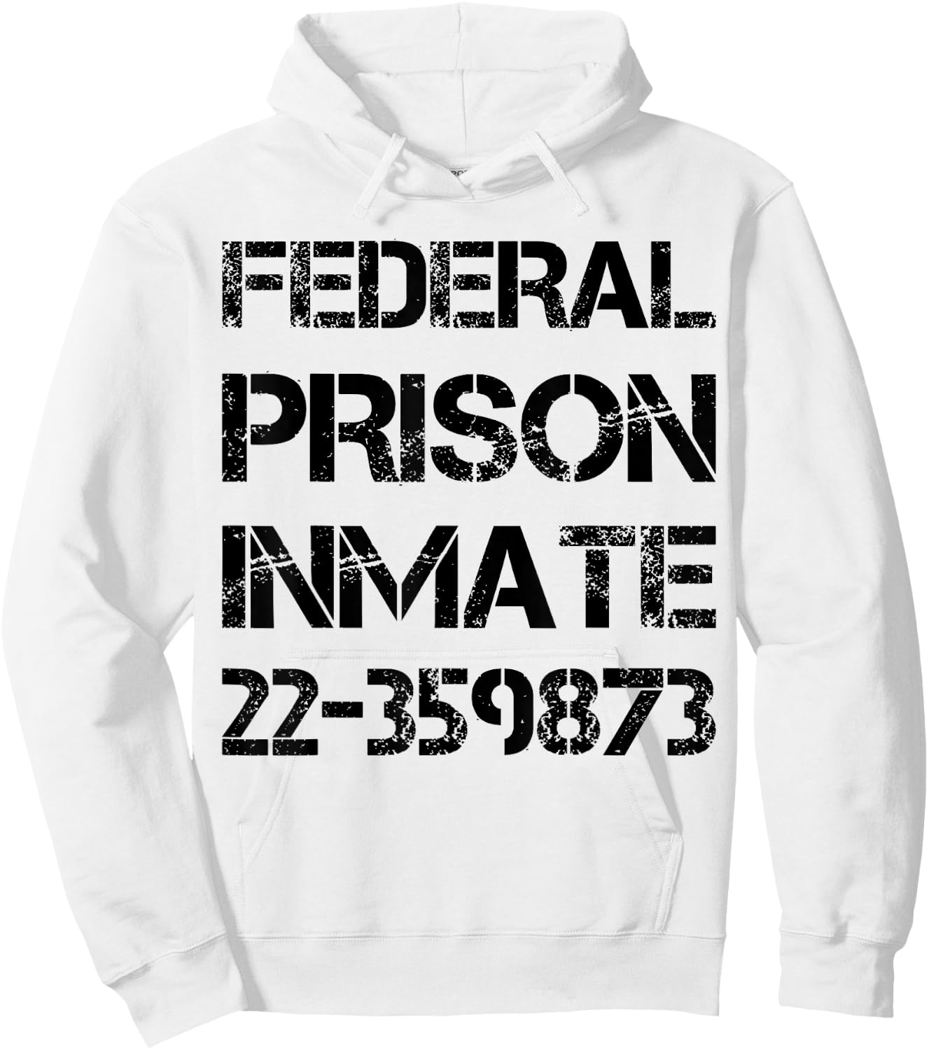 Halloween Federal Prison Jail Inmate Prisoner Costume Hoodie - Hoodie | White