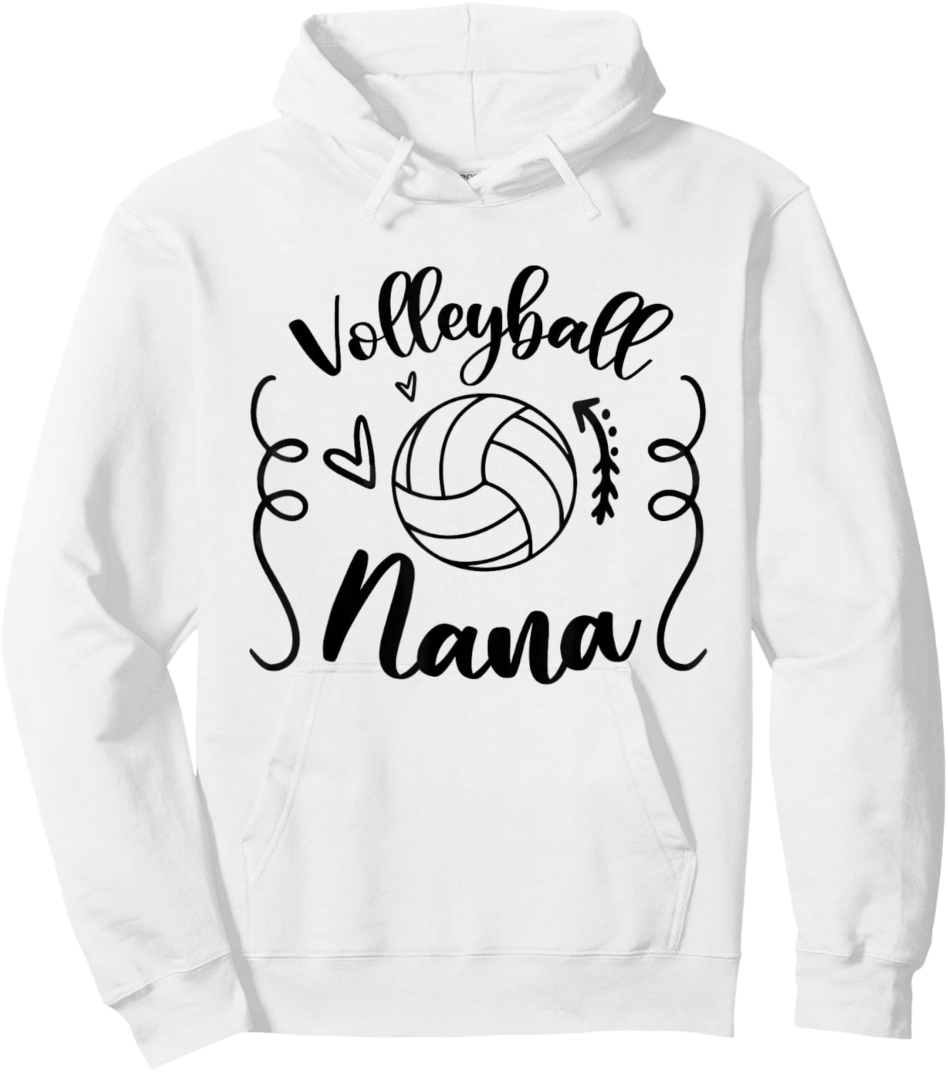 Volleyball Nana Love Playing Volleyball Hoodie - Hoodie | White