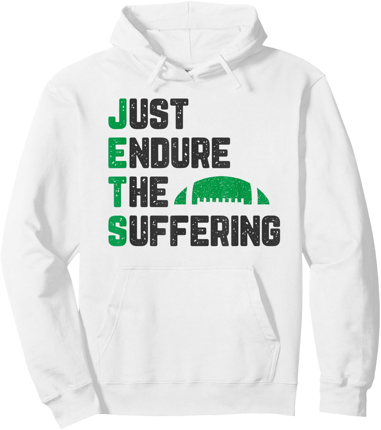 Just Endure The Suffering Football Vintage Hoodie - Hoodie | White