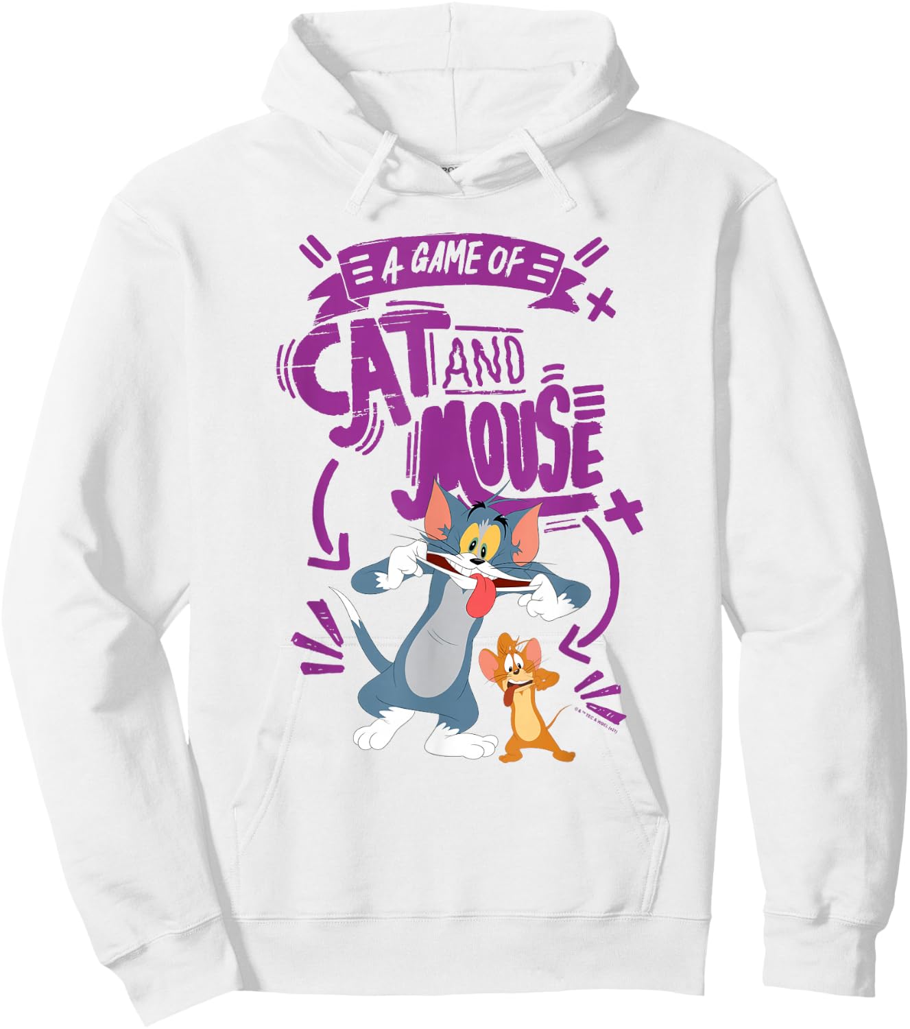 Tom & Jerry Movie Cat and Mouse Hoodie - Hoodie | White