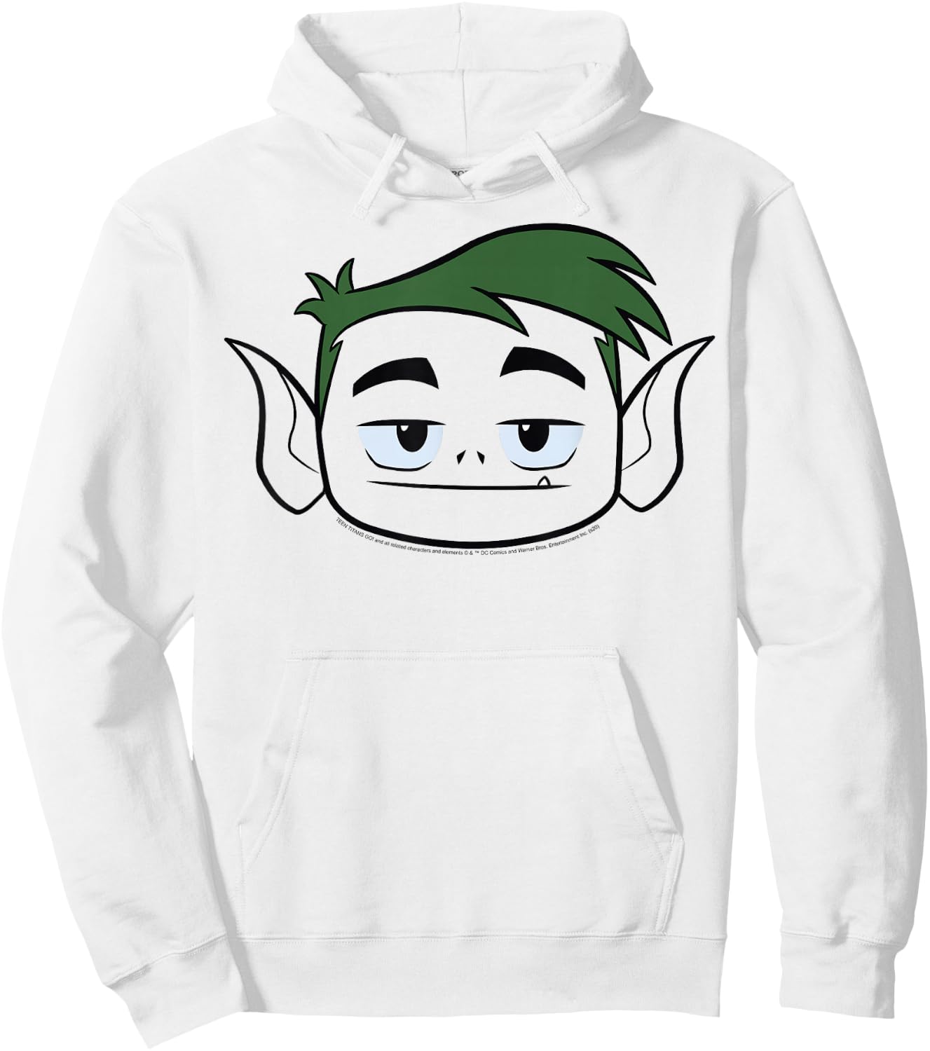 DC Comics Teen Titans Go! Beast Boy Big Face Hoodie - Hoodie | White