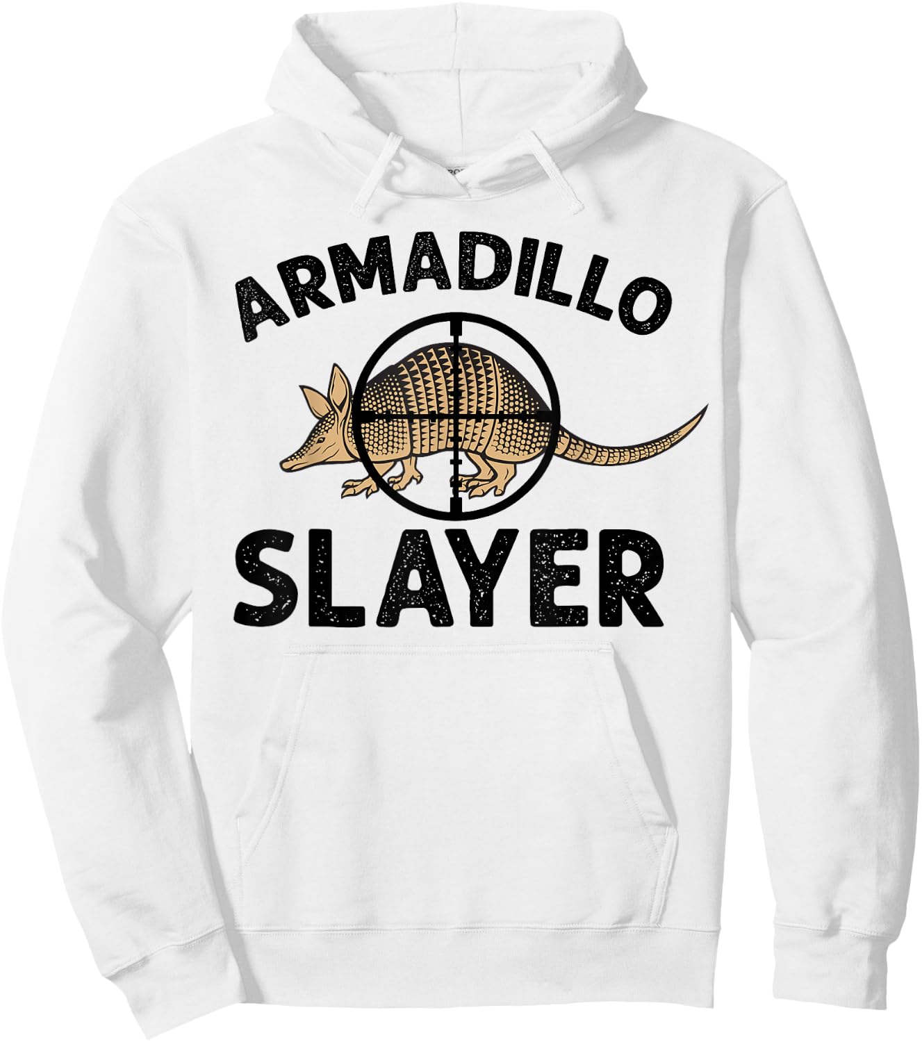 Armadillo Hunter Funny Vintage Armadillo Slayer Hoodie - Hoodie | White