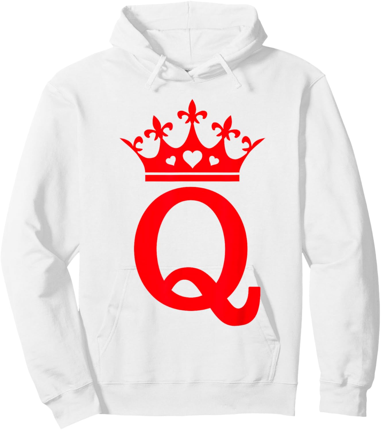 Queen Hearts Valentines - Halloween Queen of Hearts Costume Hoodie - Hoodie | White