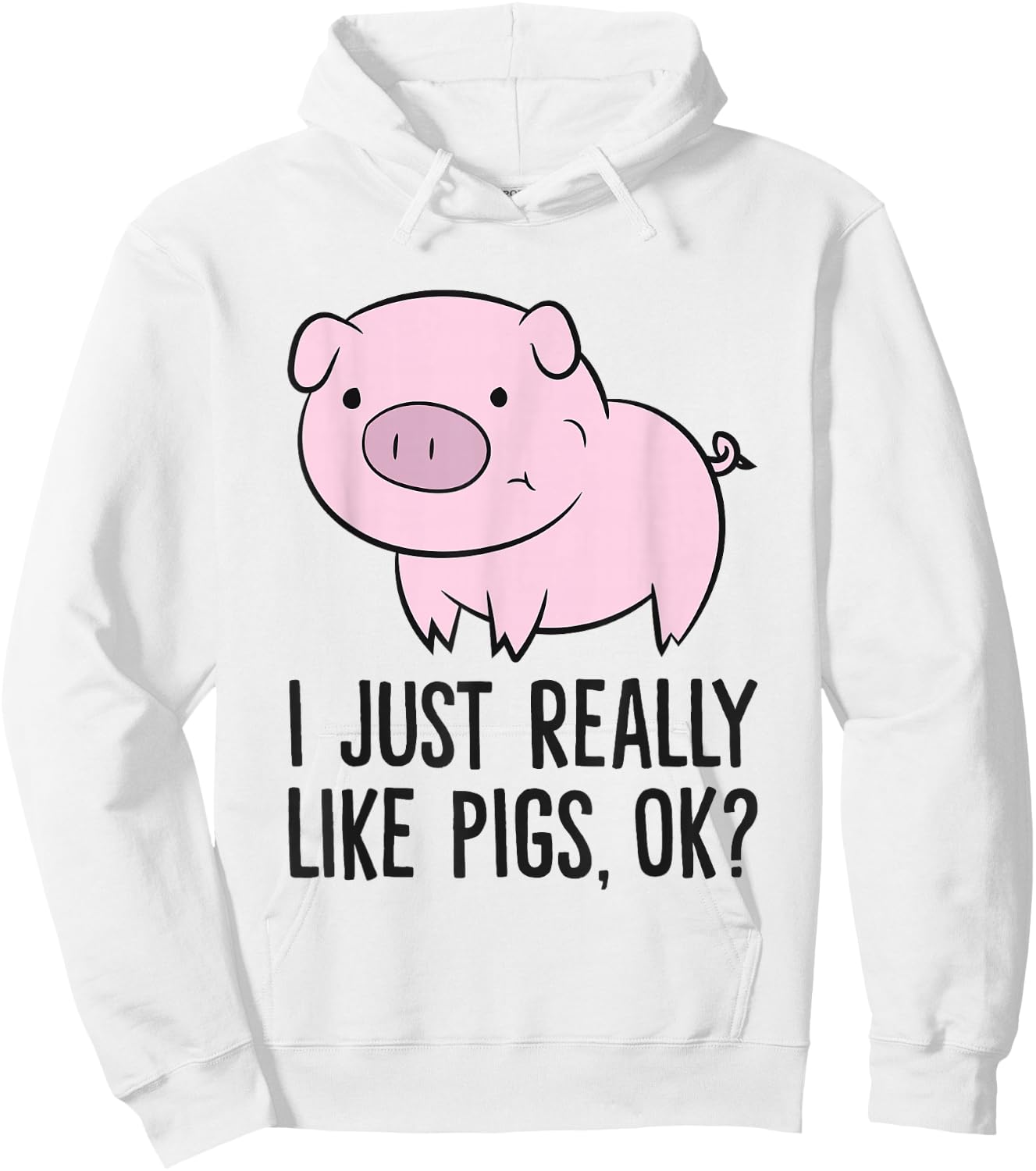 I Just Really Like Pigs, OK? Kids Boys Love Pigs Hoodie - Hoodie | White
