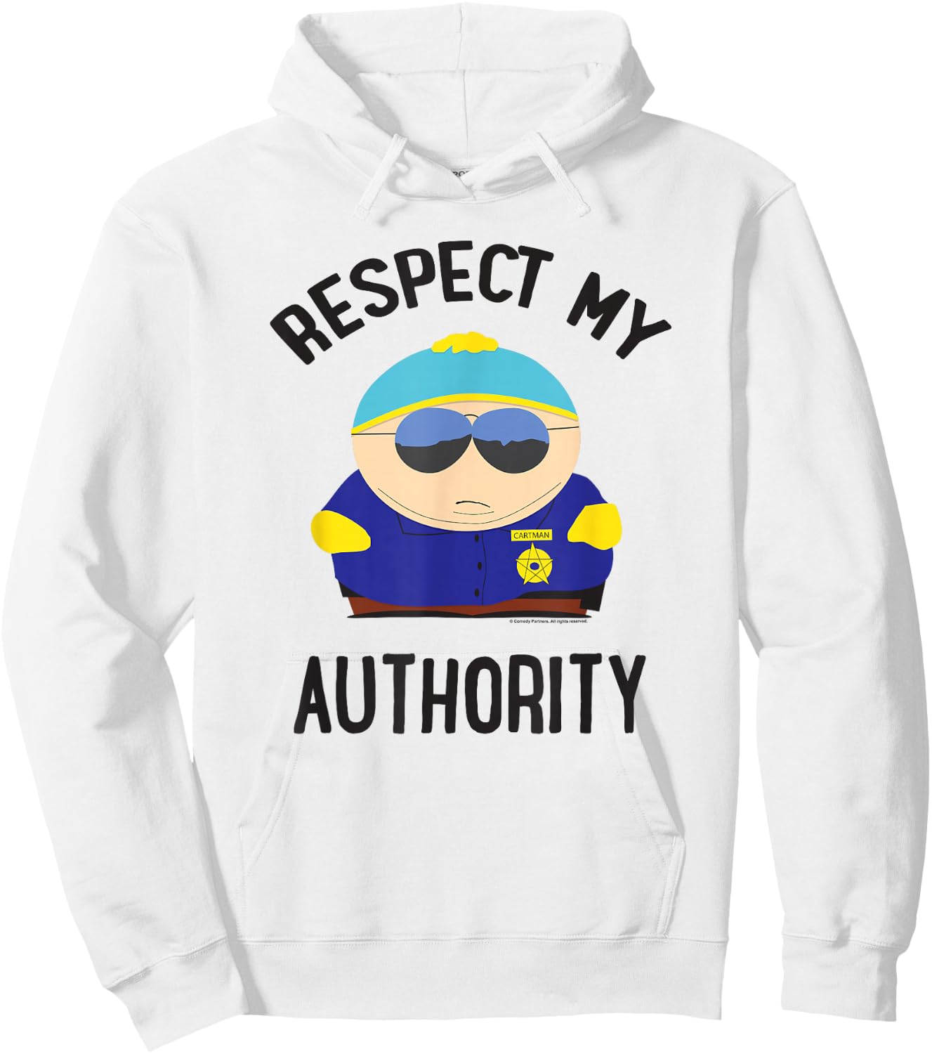 South Park Cartman Respect My Authority Hoodie - Hoodie | White