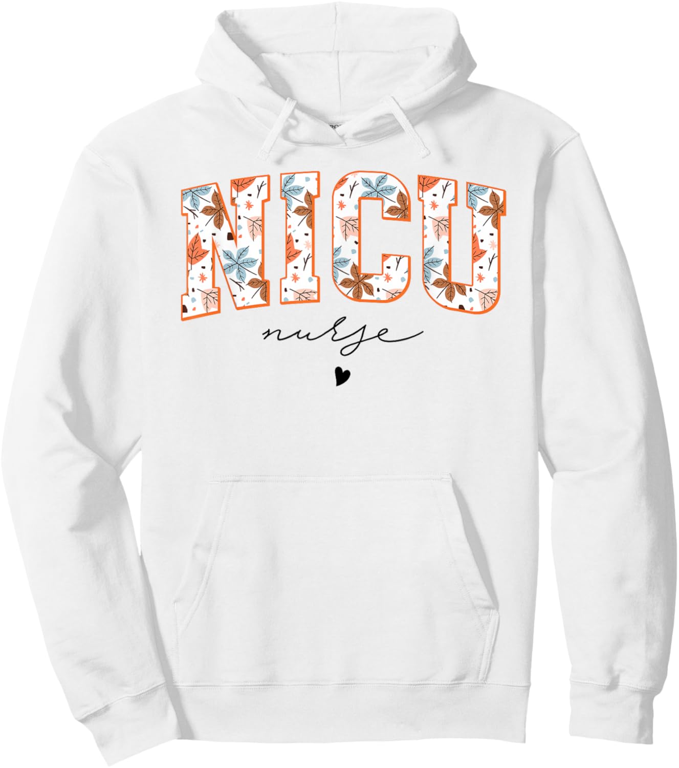 Retro Floral NICU Nurse Neonatal Intensive Care Unit Women Hoodie - Hoodie | White