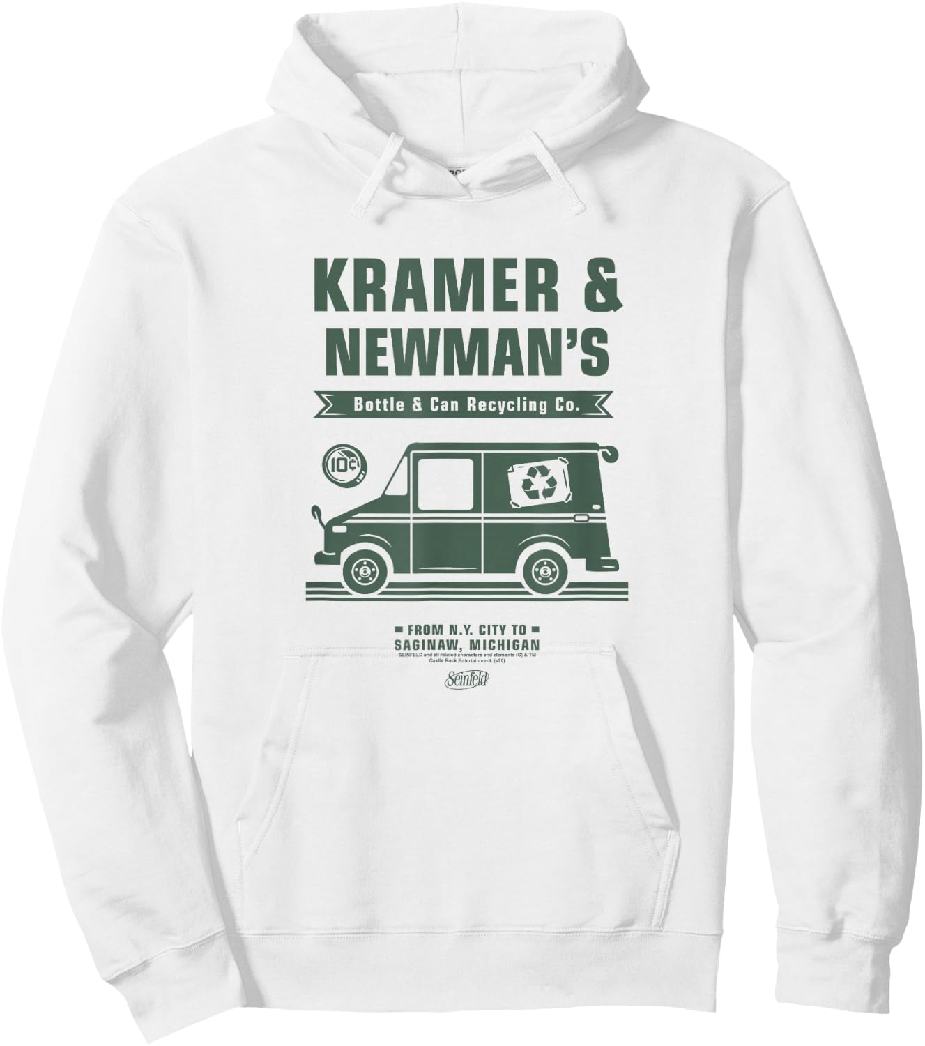 Seinfeld Kramer's & Newman's Bottle & Cap Recycling Co. Hoodie - Hoodie | White