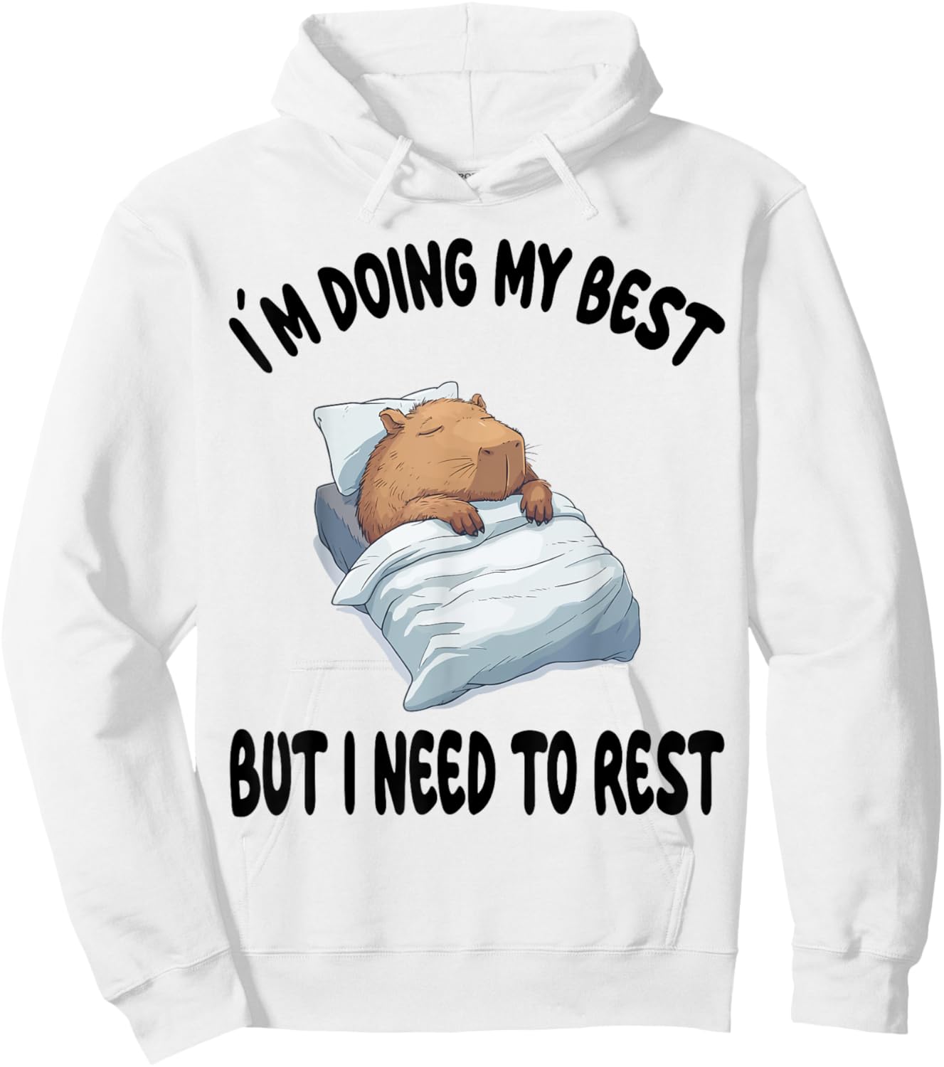 Capybara Official Sleepshirt Pajamas Nightgown Hoodie - Hoodie | White