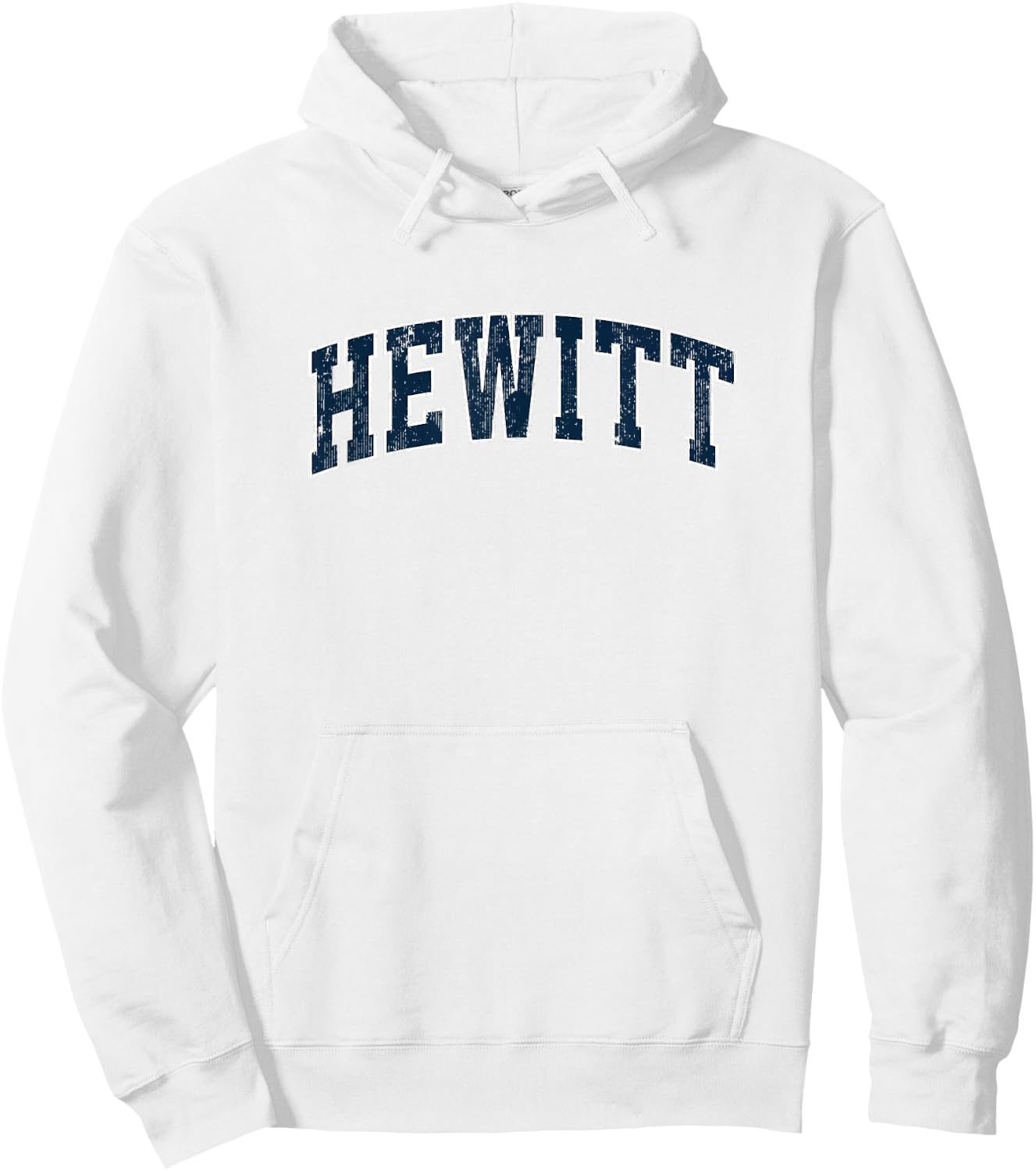 Hewitt Texas TX Vintage Sports Design Navy Design Hoodie - Hoodie | White