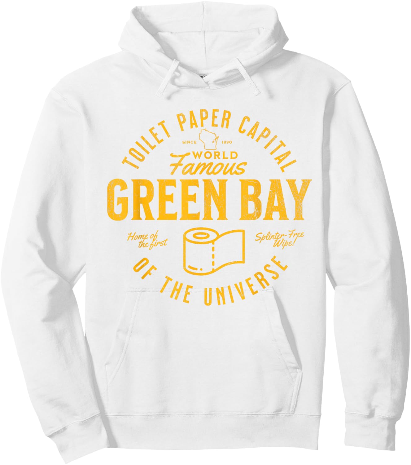 Green Bay Wisconsin Toilet Paper Capital Funny Logo Hoodie - Hoodie | White
