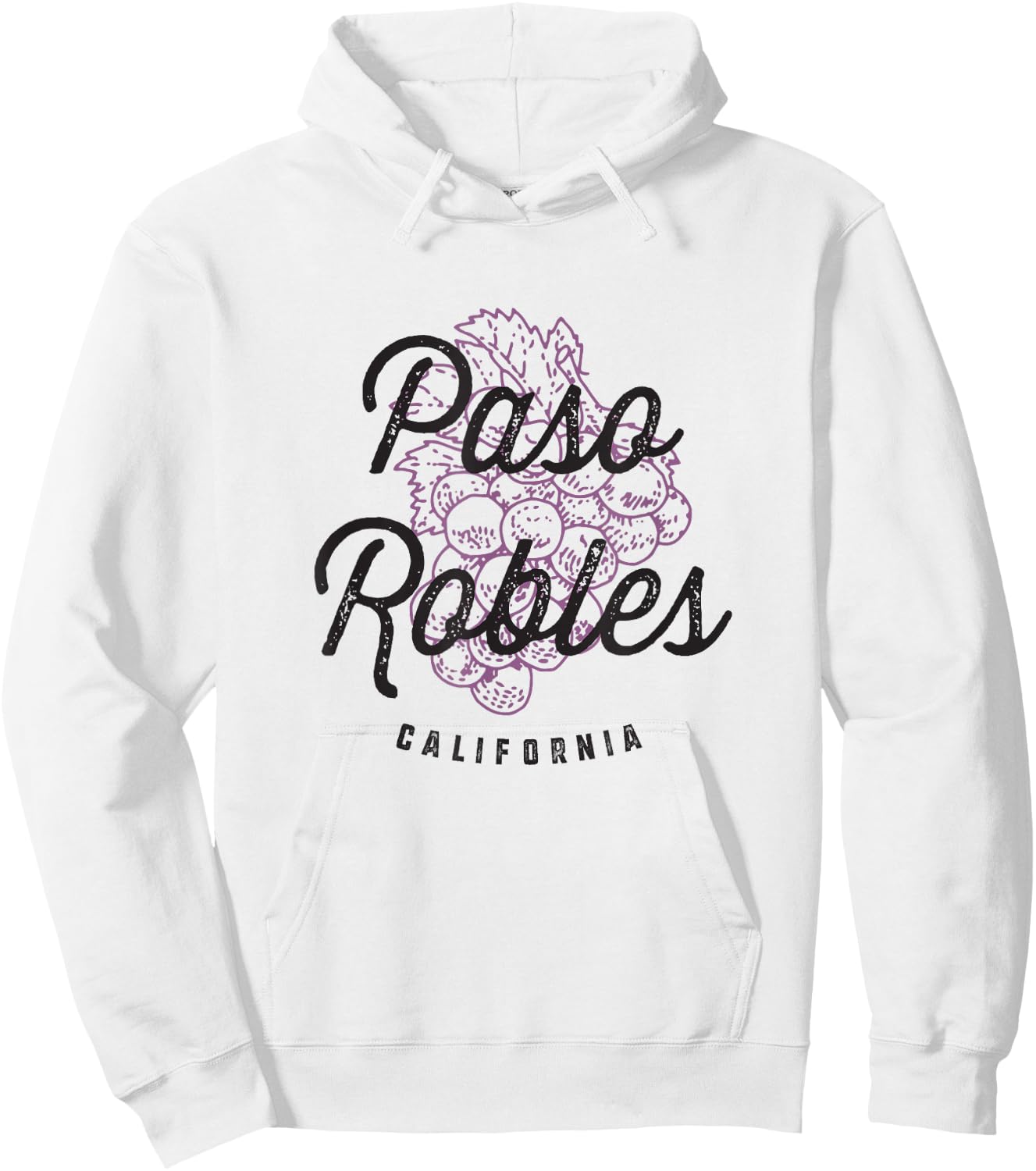 Paso Robles California Wine Country Vintage Hoodie - Hoodie | White