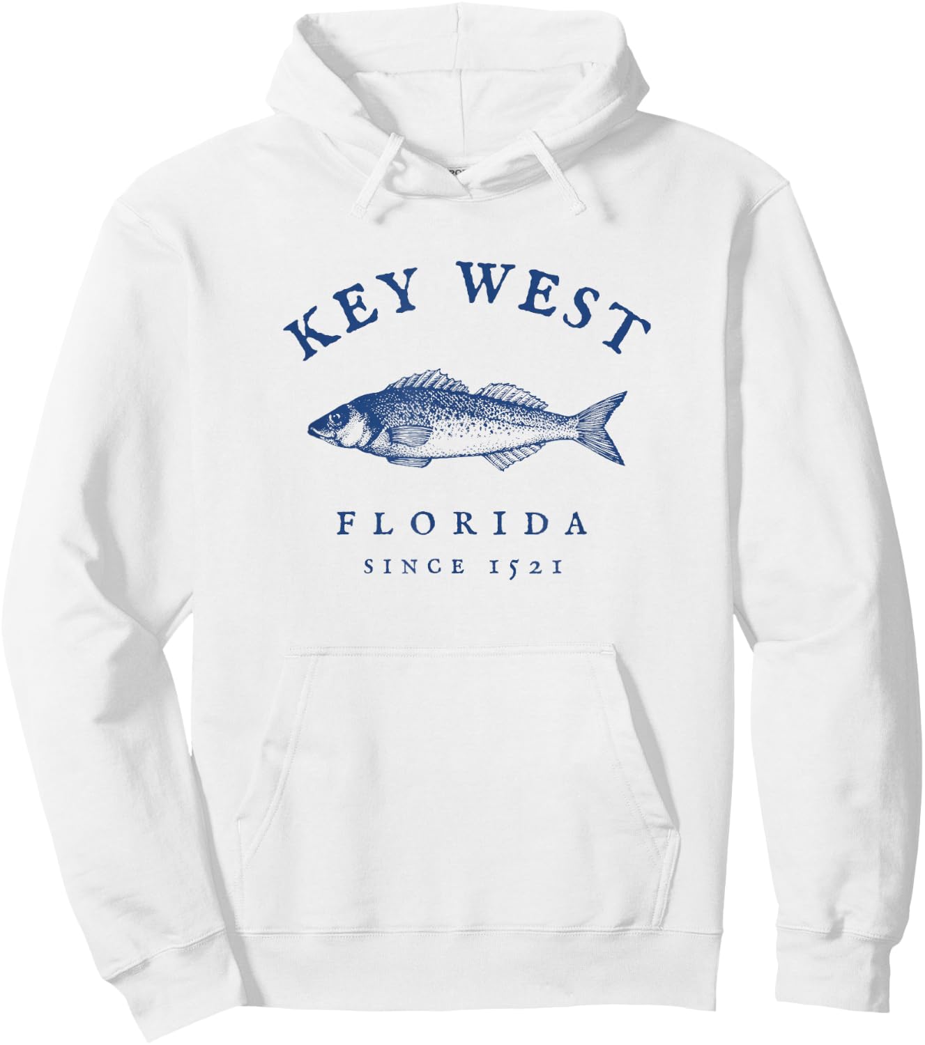 Key West Florida Vintage Fishing Small Hoodie - Hoodie | White