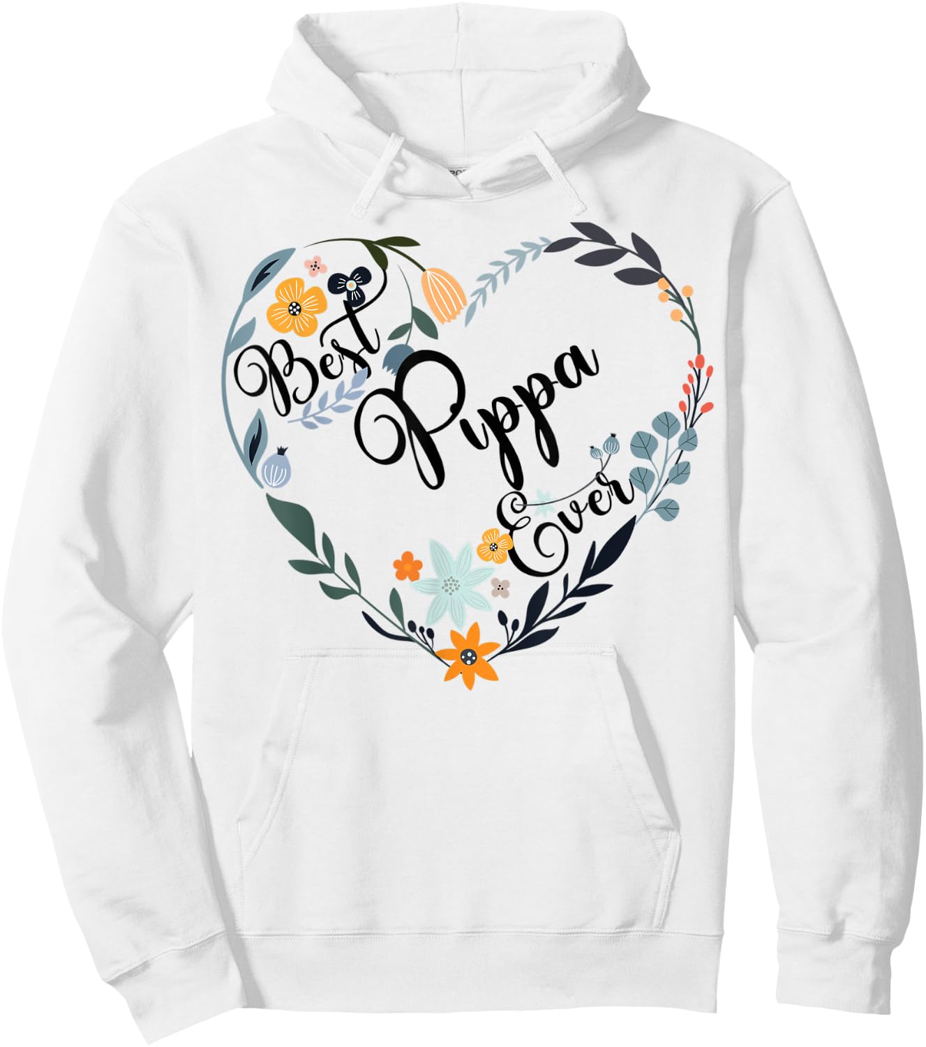 Best Pippa Ever Heart Flower Blessed Grandma Mother's Day Hoodie - Hoodie | White